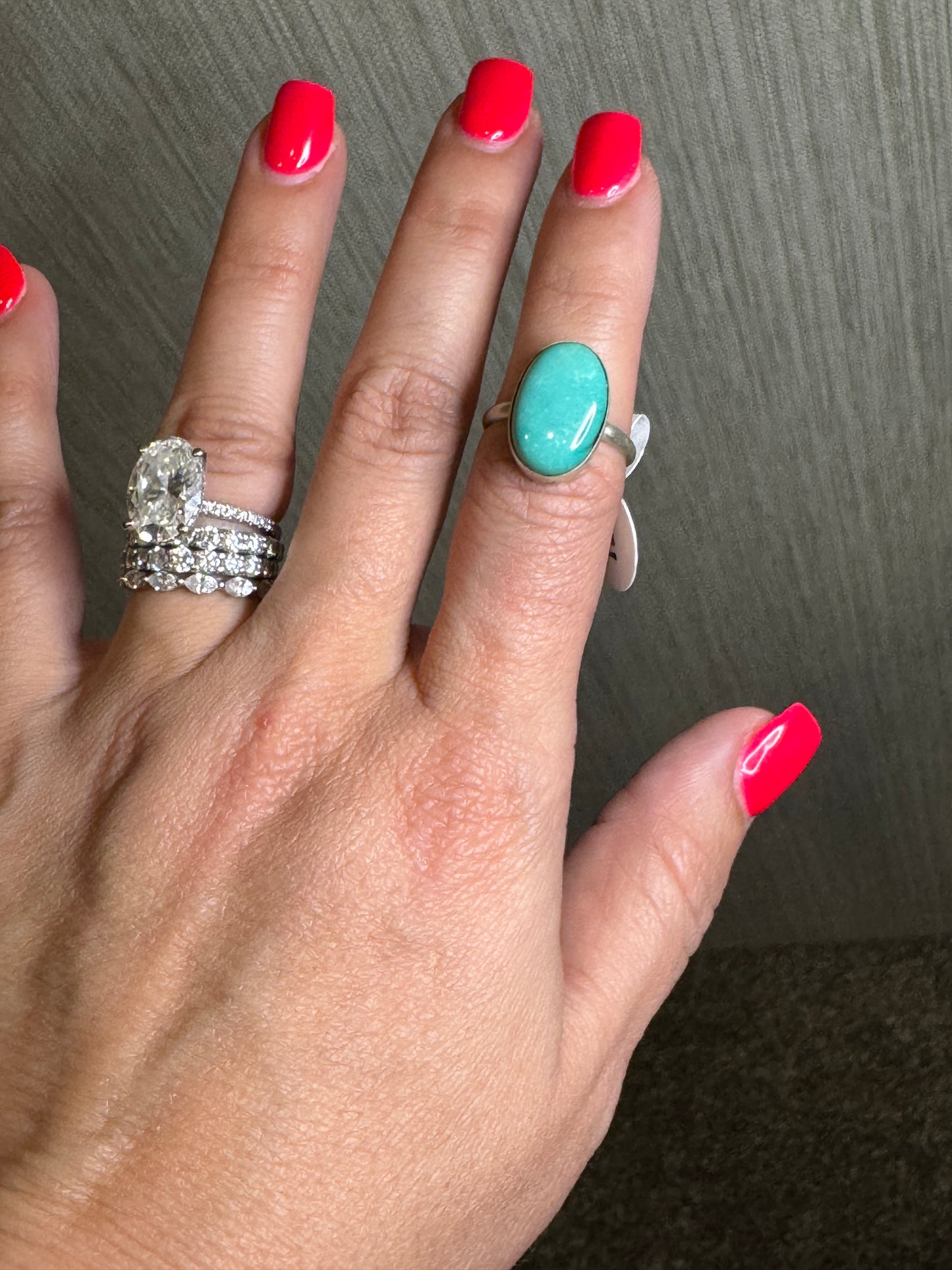 Turquoise Ring K Sz. 5.5/6