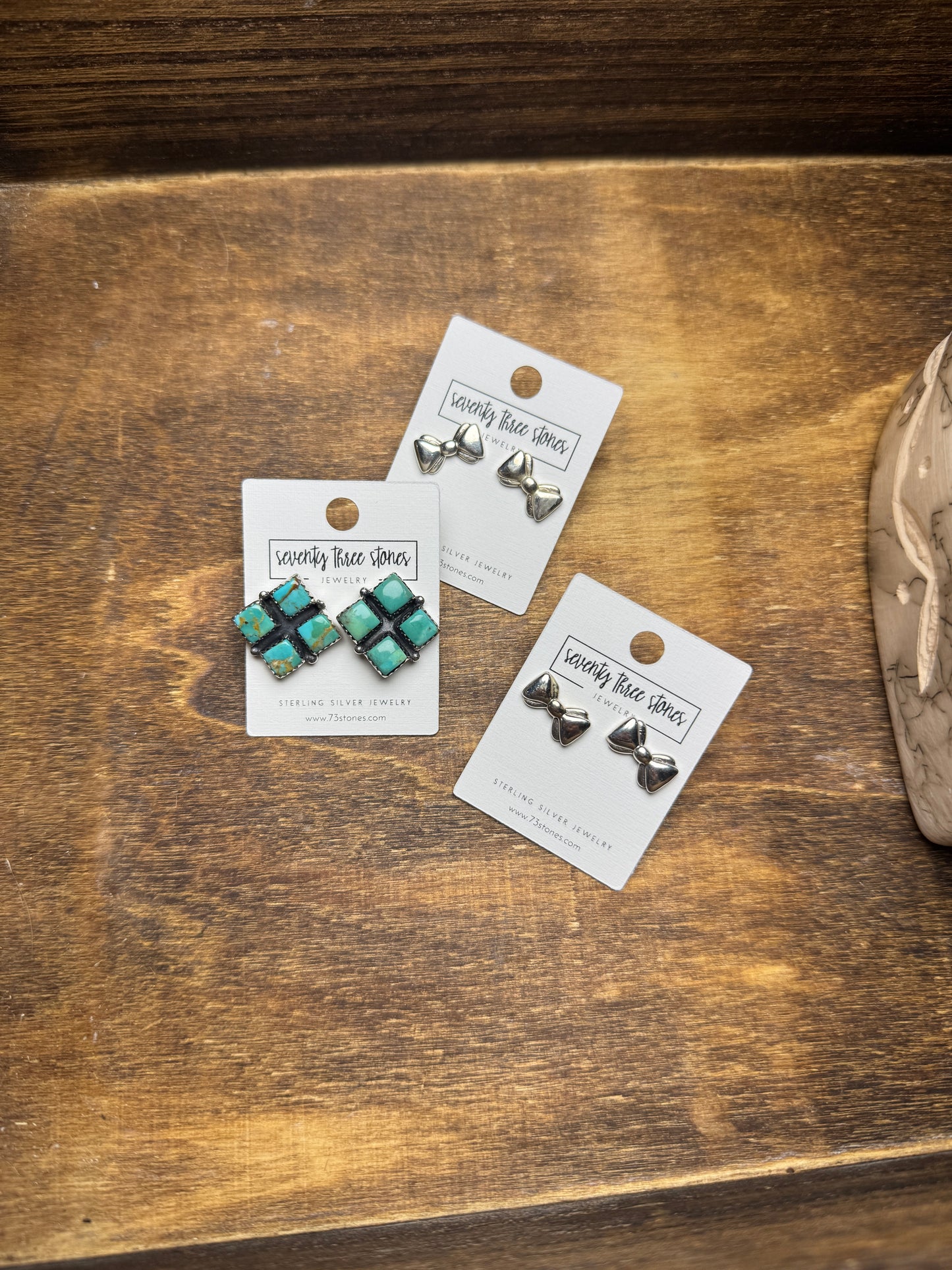EG 1/2" Sterling Bow Earrings
