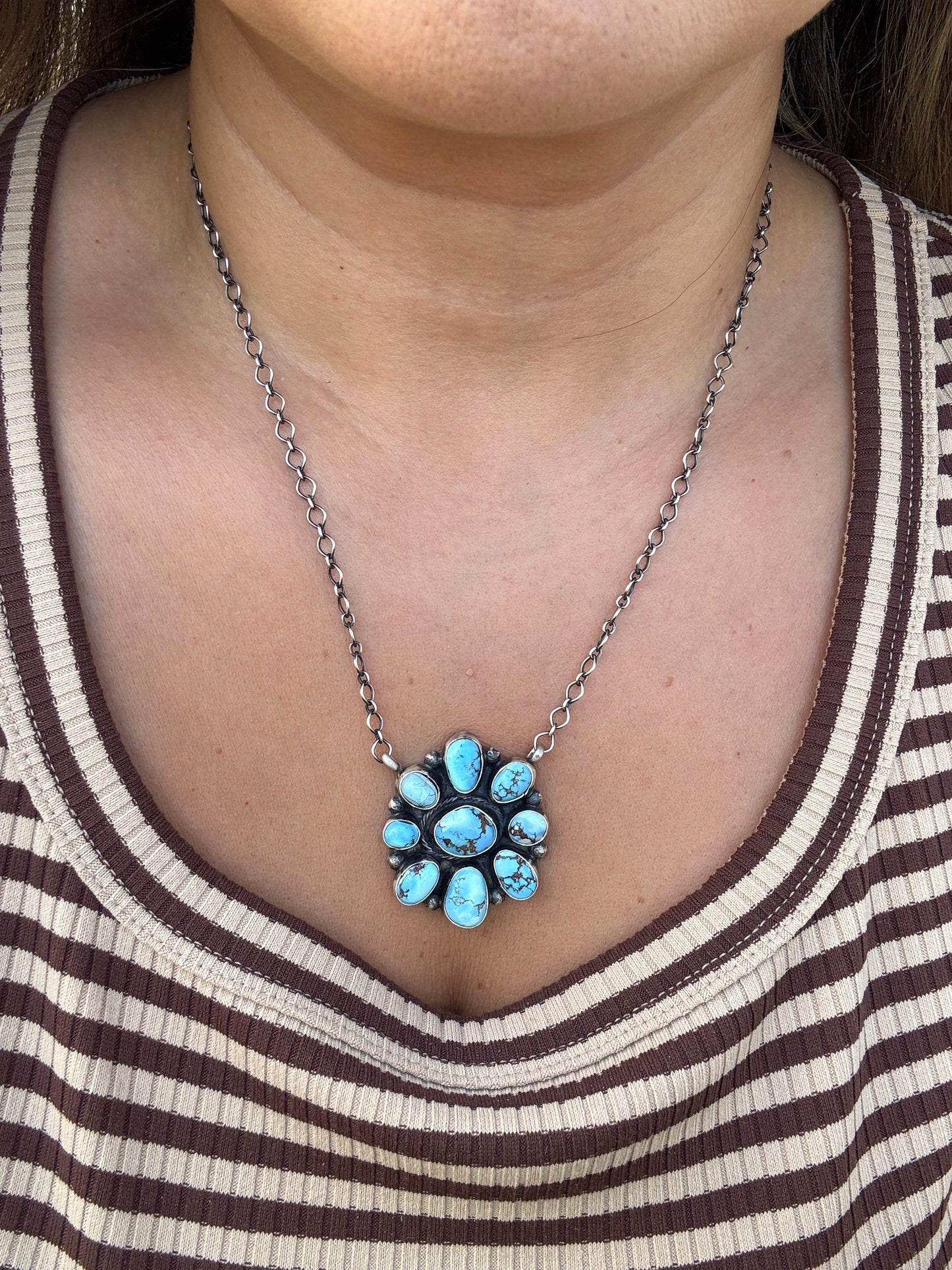Golden Hills Cluster Bar Necklace