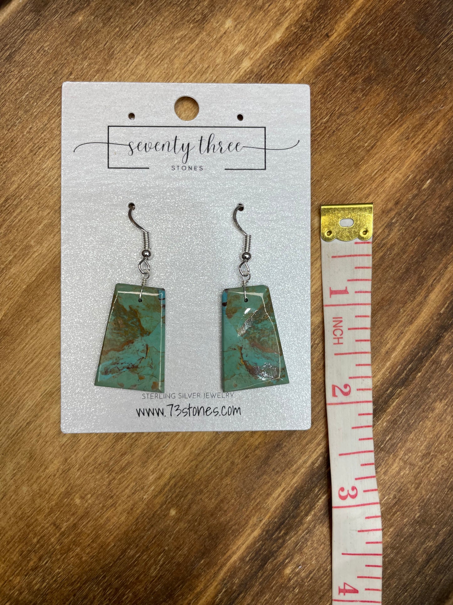 The Turquoise Slab Earrings 2.0