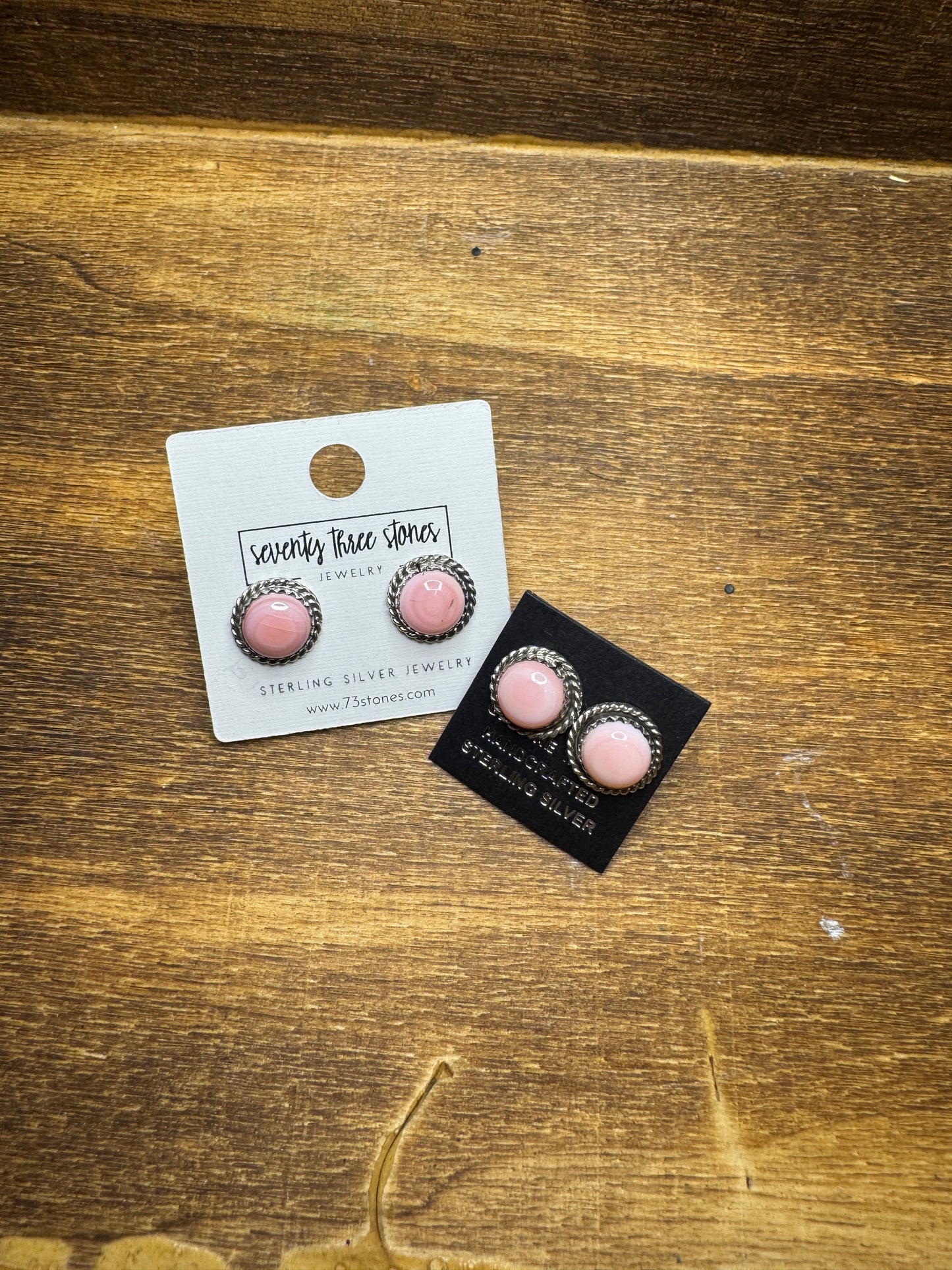 Pink Conch 8mm studs
