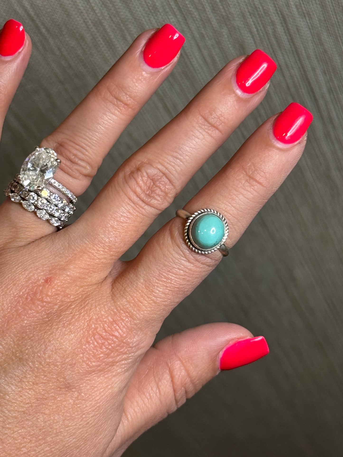 Turquoise Ring M Sz. 6