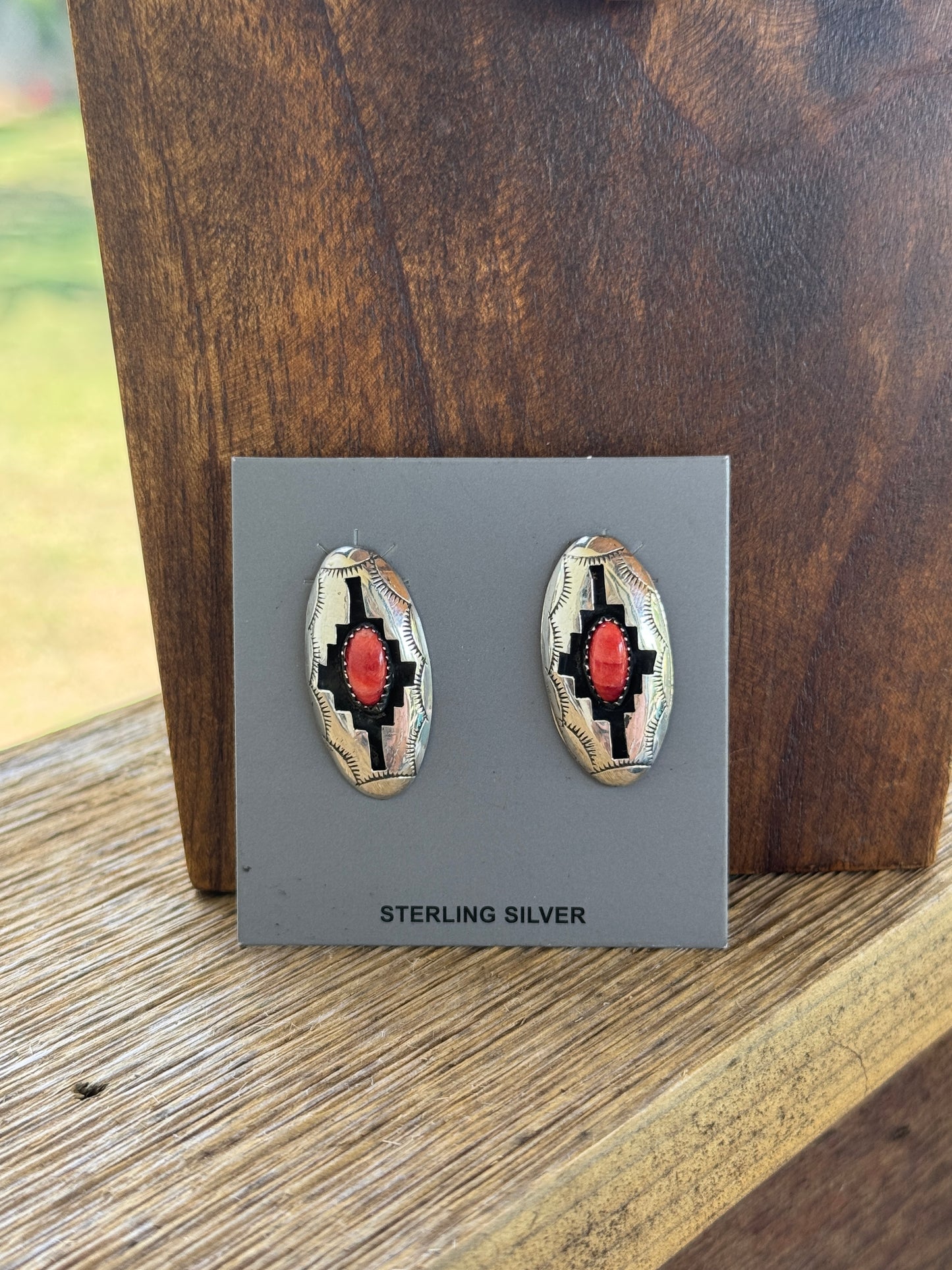 Felix Perry Navajo red spiny shadowbox studs