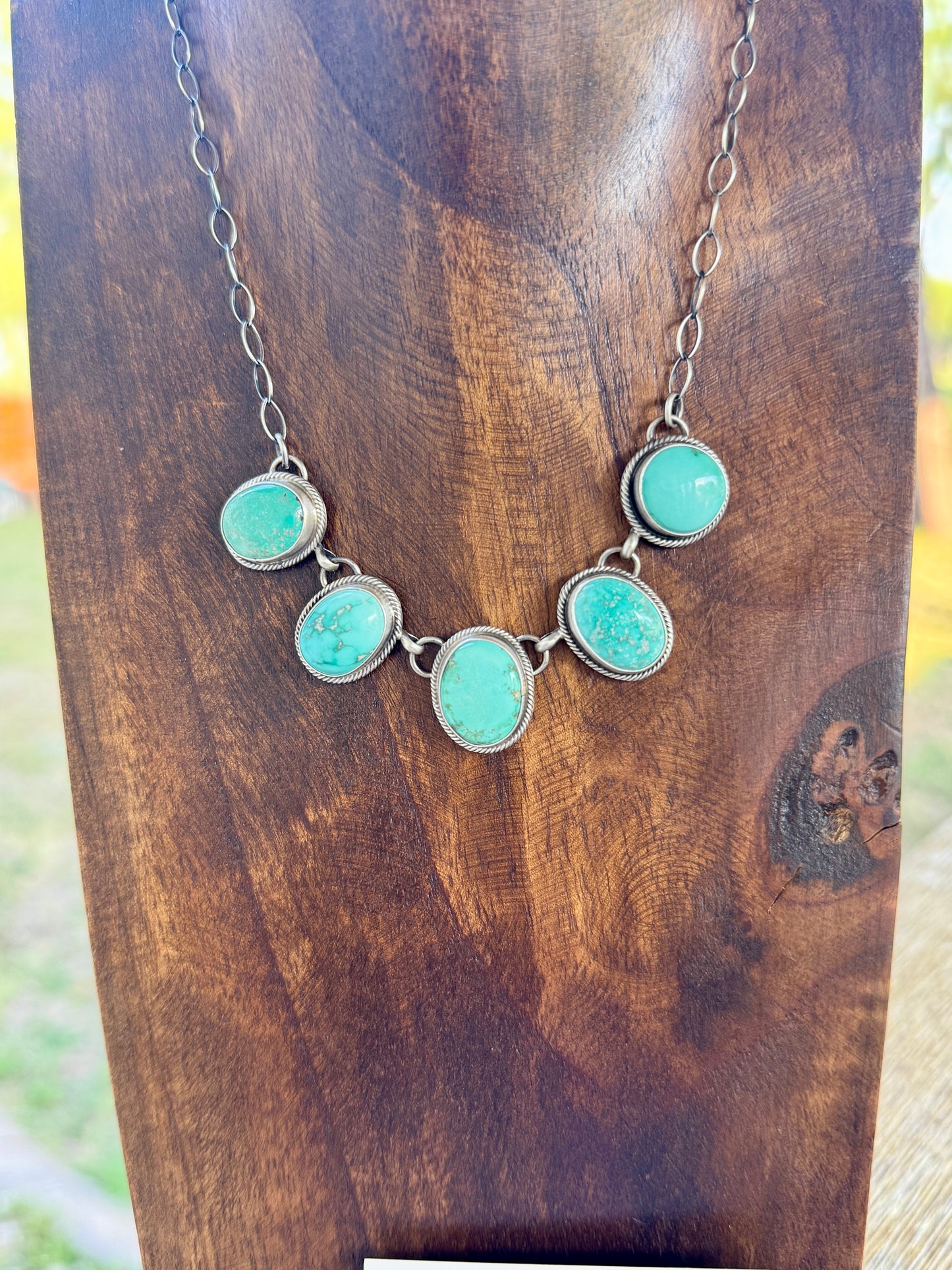 JCH 5 Stone Turquoise Choker