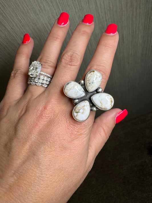 White Buffalo 4 stone Adj ring