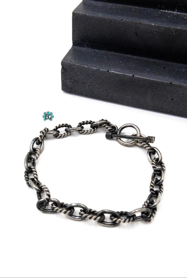 Rope and chain bracelet