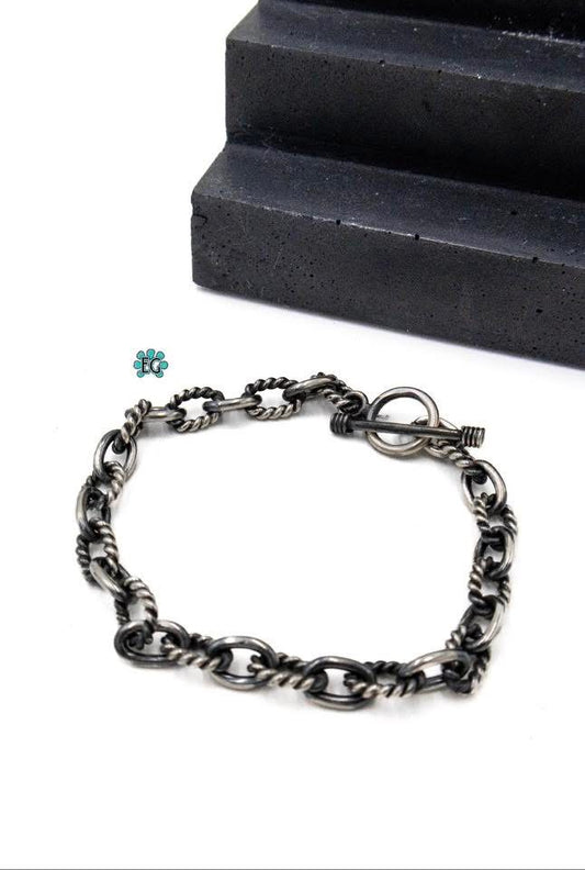 Rope and chain bracelet