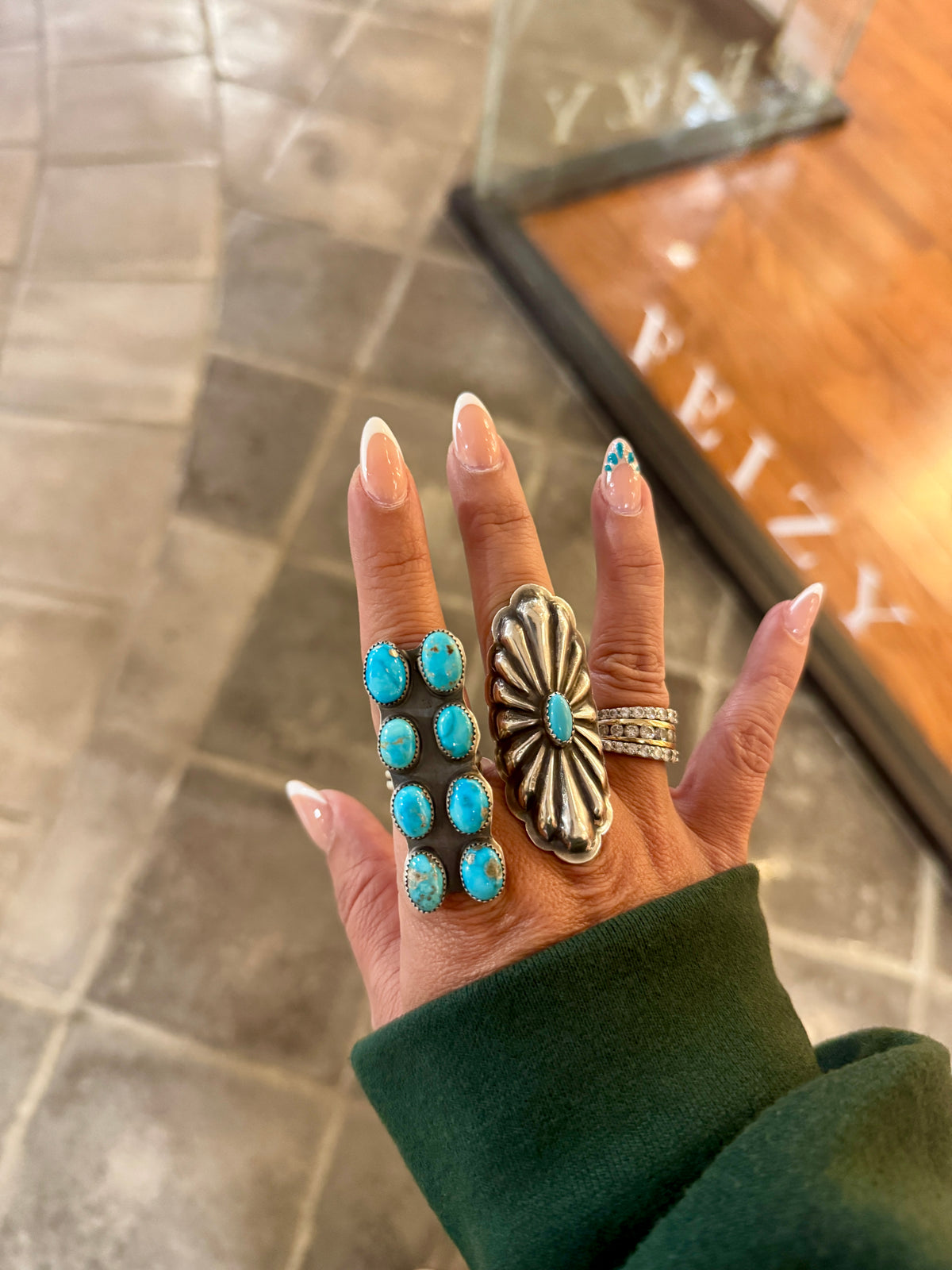 Blue Ridge 8 Stone adjustable Ring