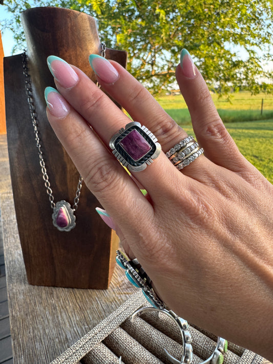 Purple Spiny Oyster Ring 5.5
