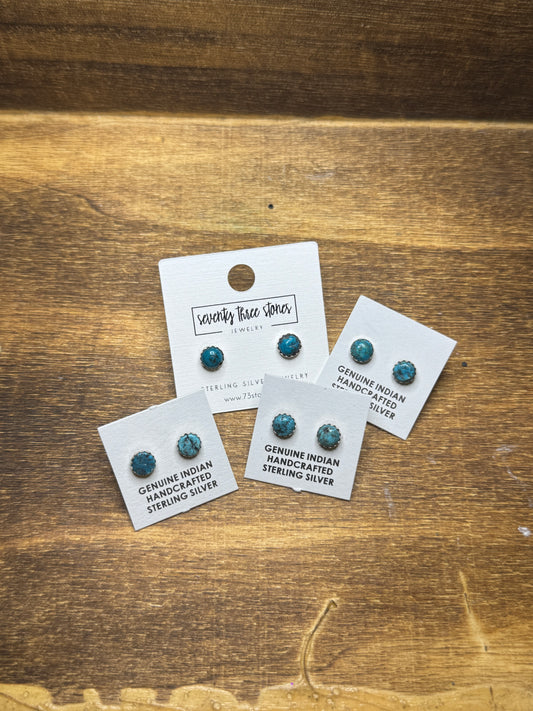 Turquoise 5mm (Darker) Studs