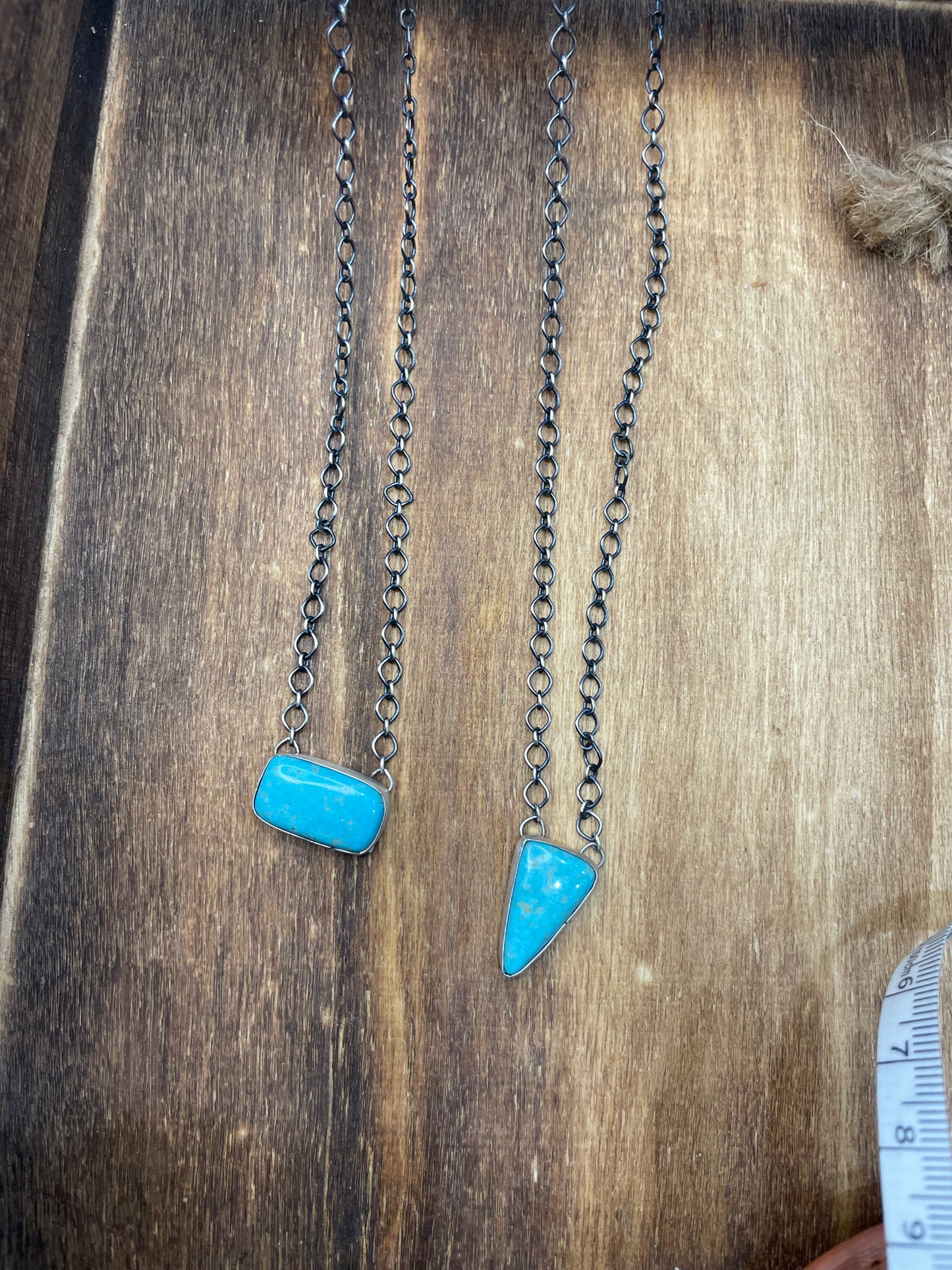 Turquoise 3/4” Bar Necklace (18”)