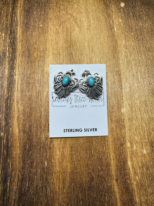 Thunderbird Sud Earrings w/Turquoise