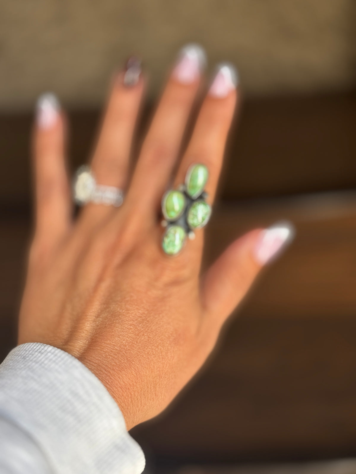 Sonoran Turquoise 4 Stone Ring size 8.5