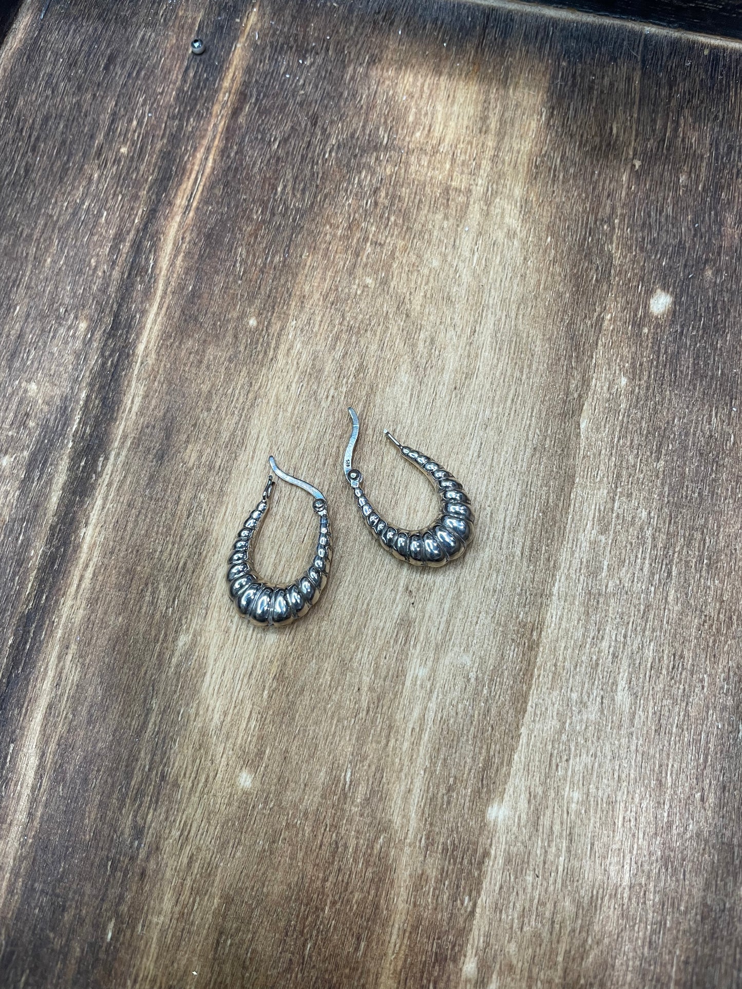 1” shrimp earrings (sterling silver)