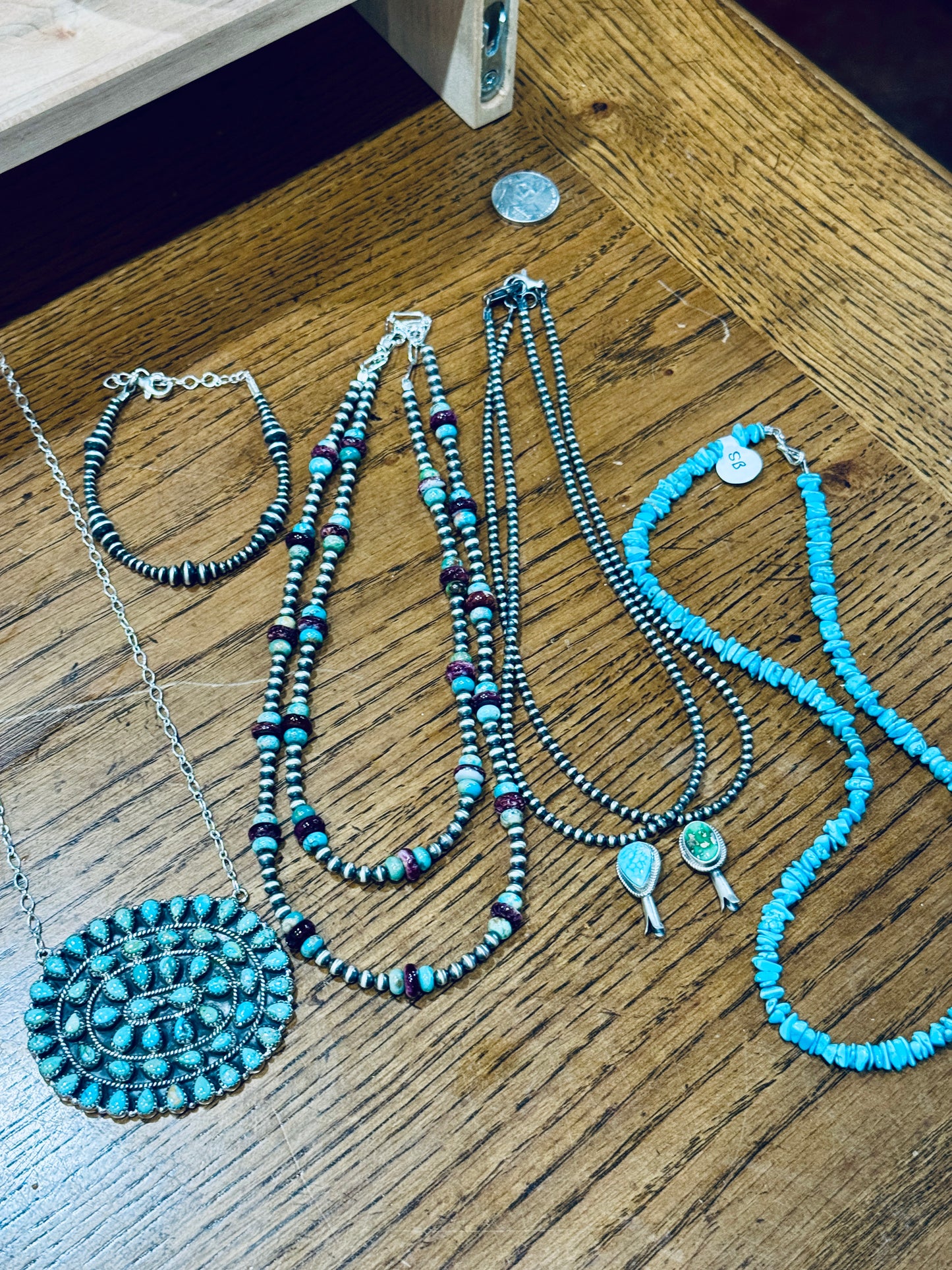 3mm 16” with Blue Turquoise Squash