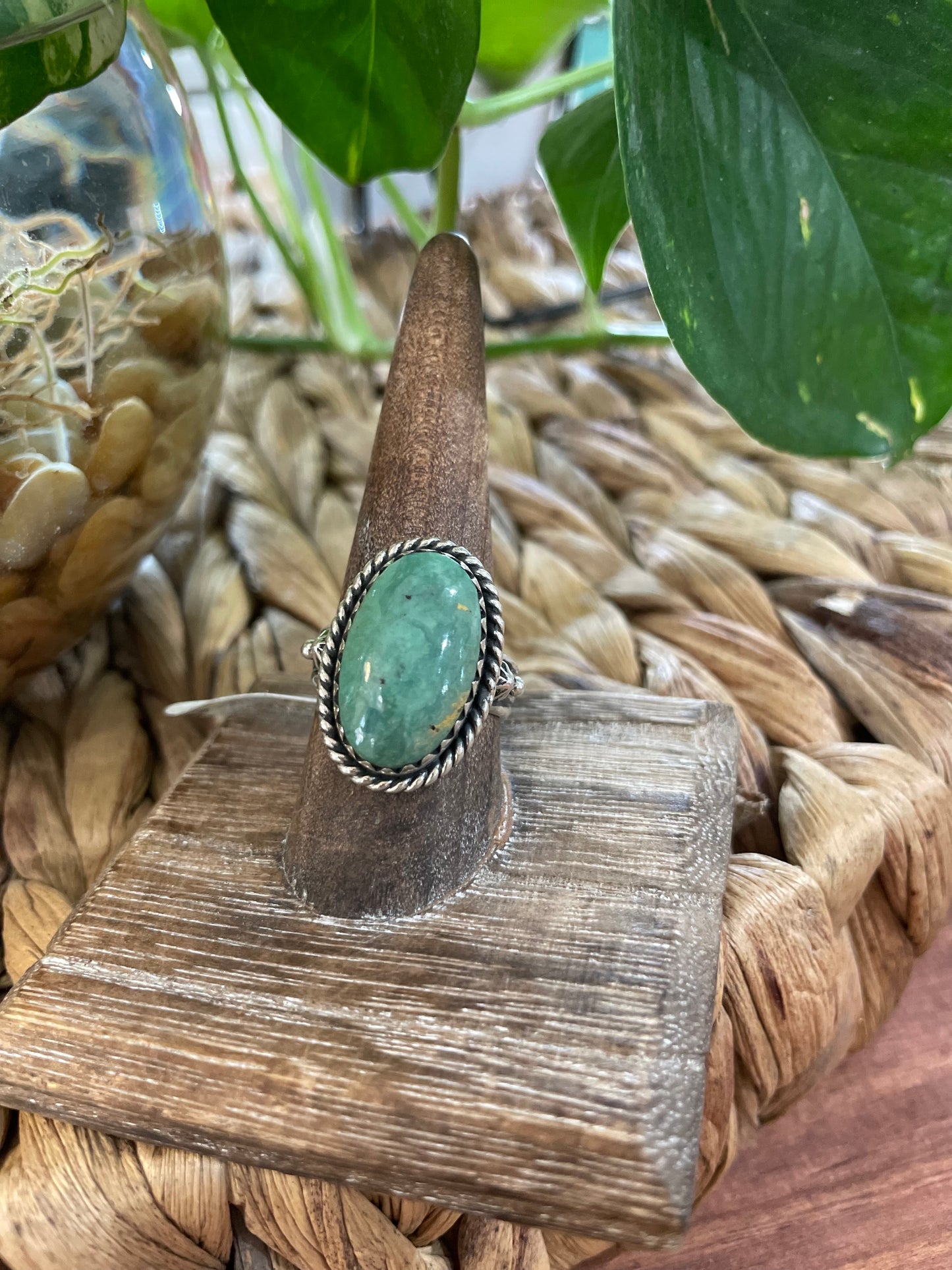 Turquoise Oval Ring size 9.25