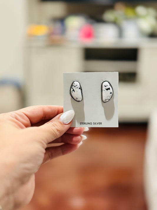 Elouise Kee White Buffalo Stud earrings