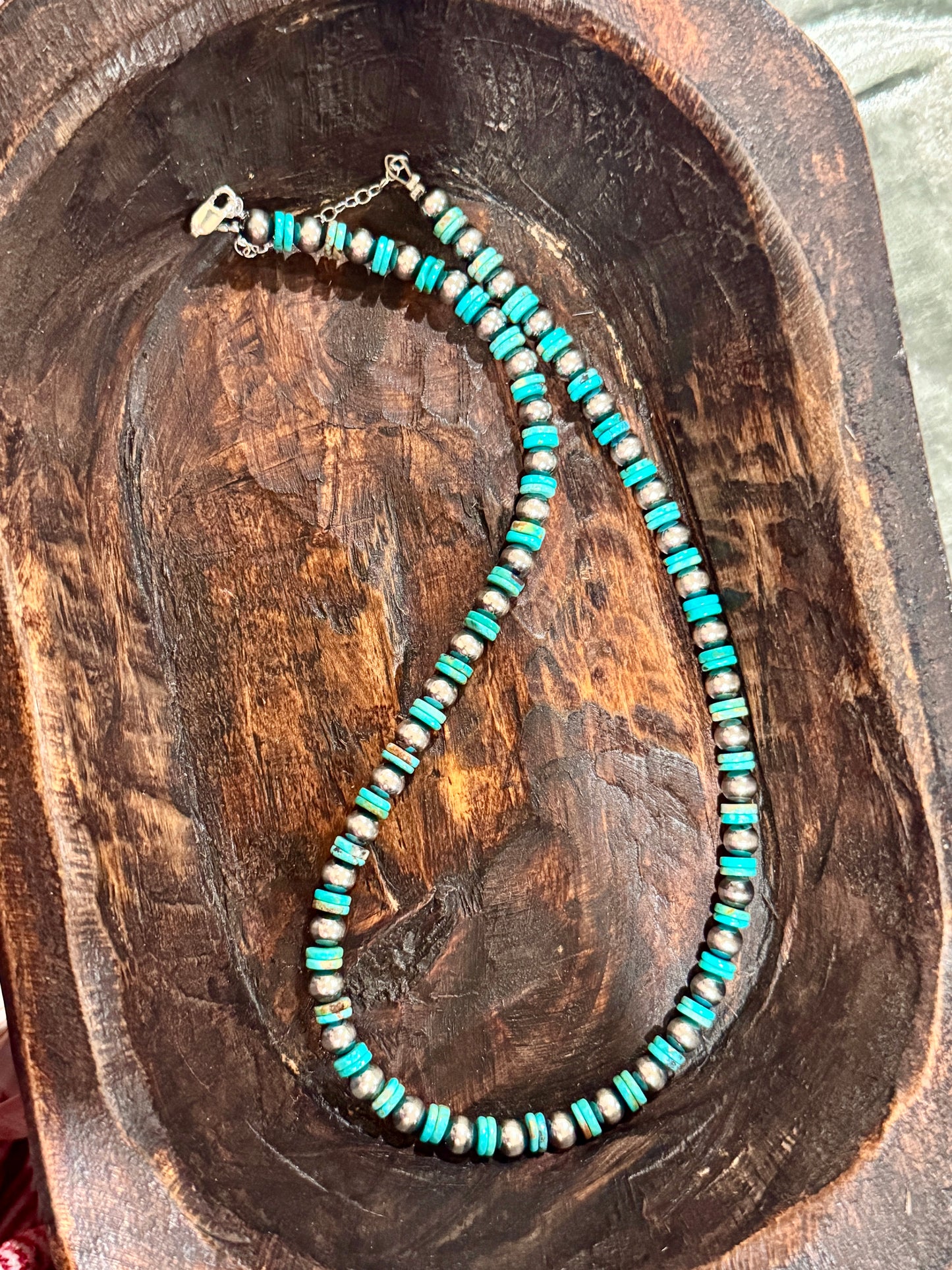 6mm + Turquoise 17” necklace
