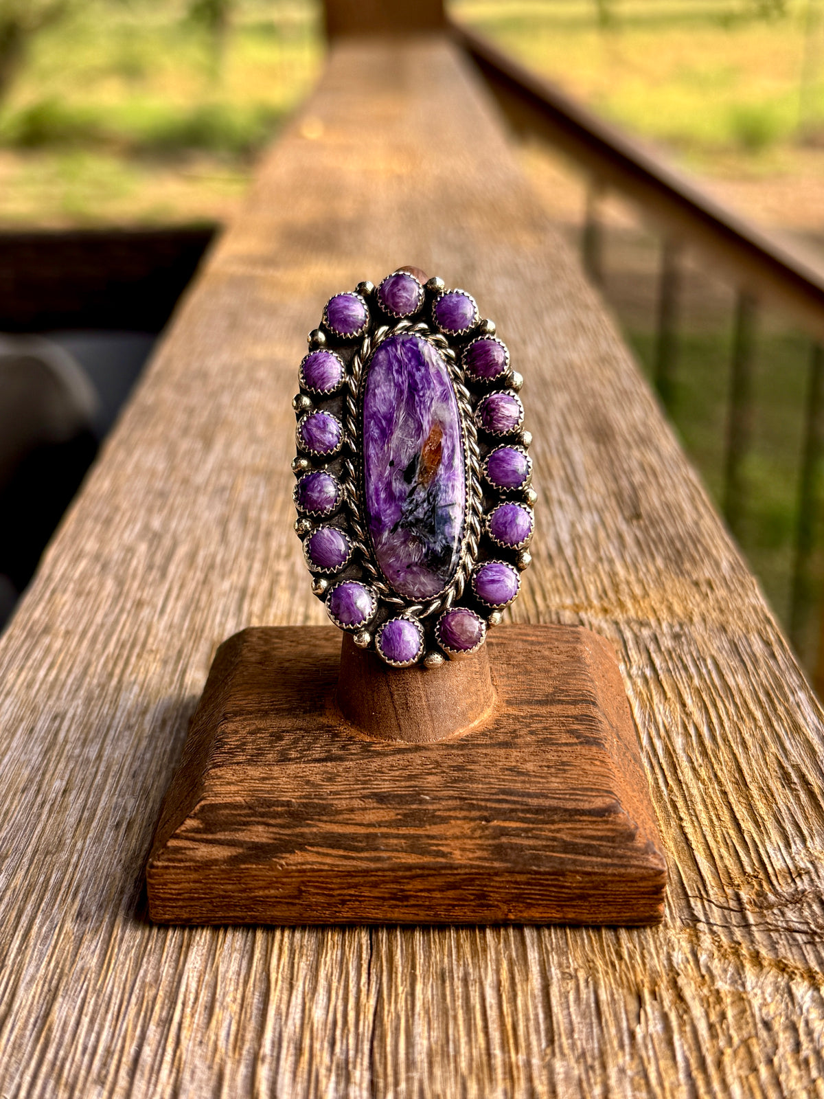 Charoite Adjustable Ring