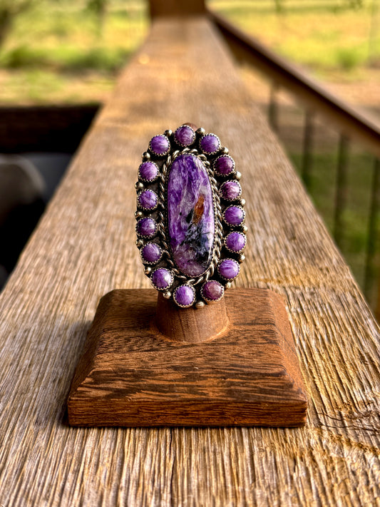 Charoite Adjustable Ring