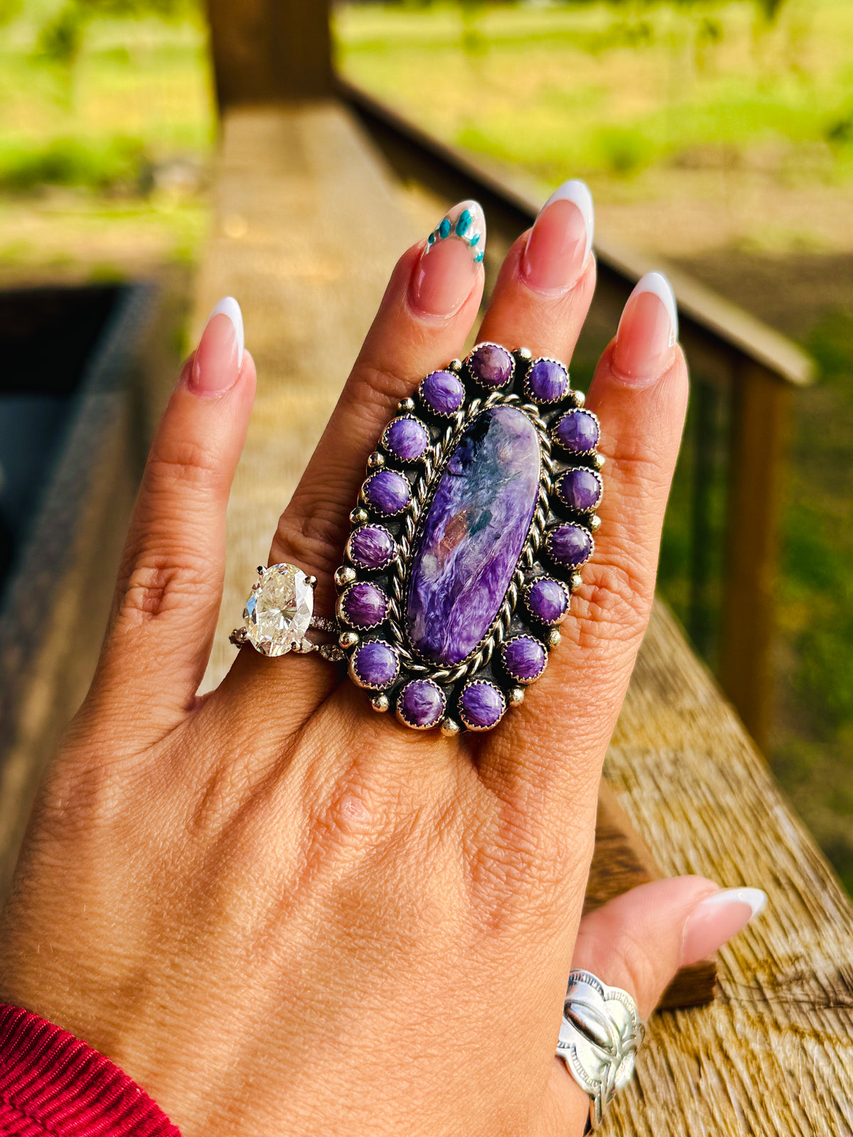 Charoite Adjustable Ring