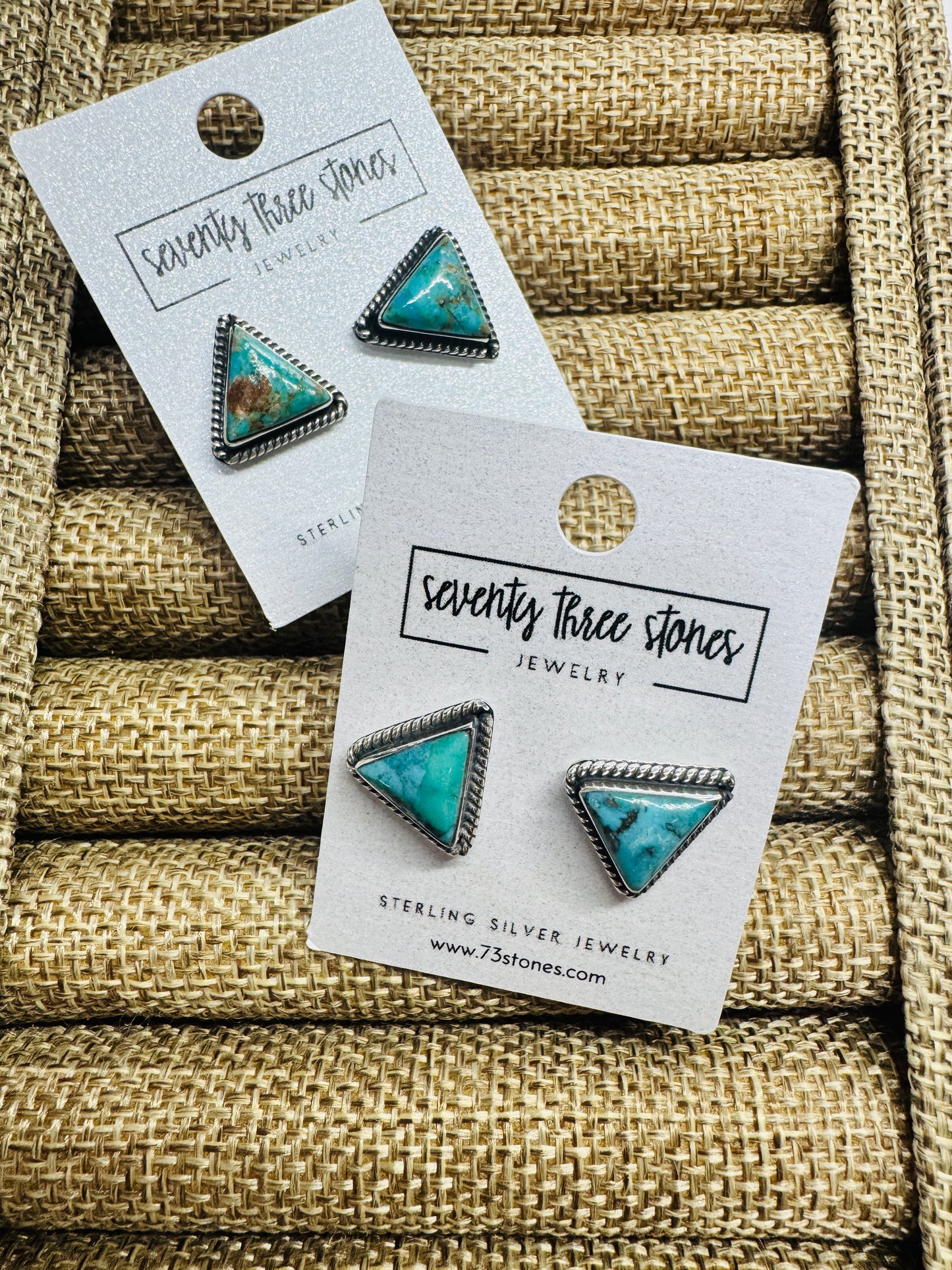 1/2” Turquoise Triangle Studs