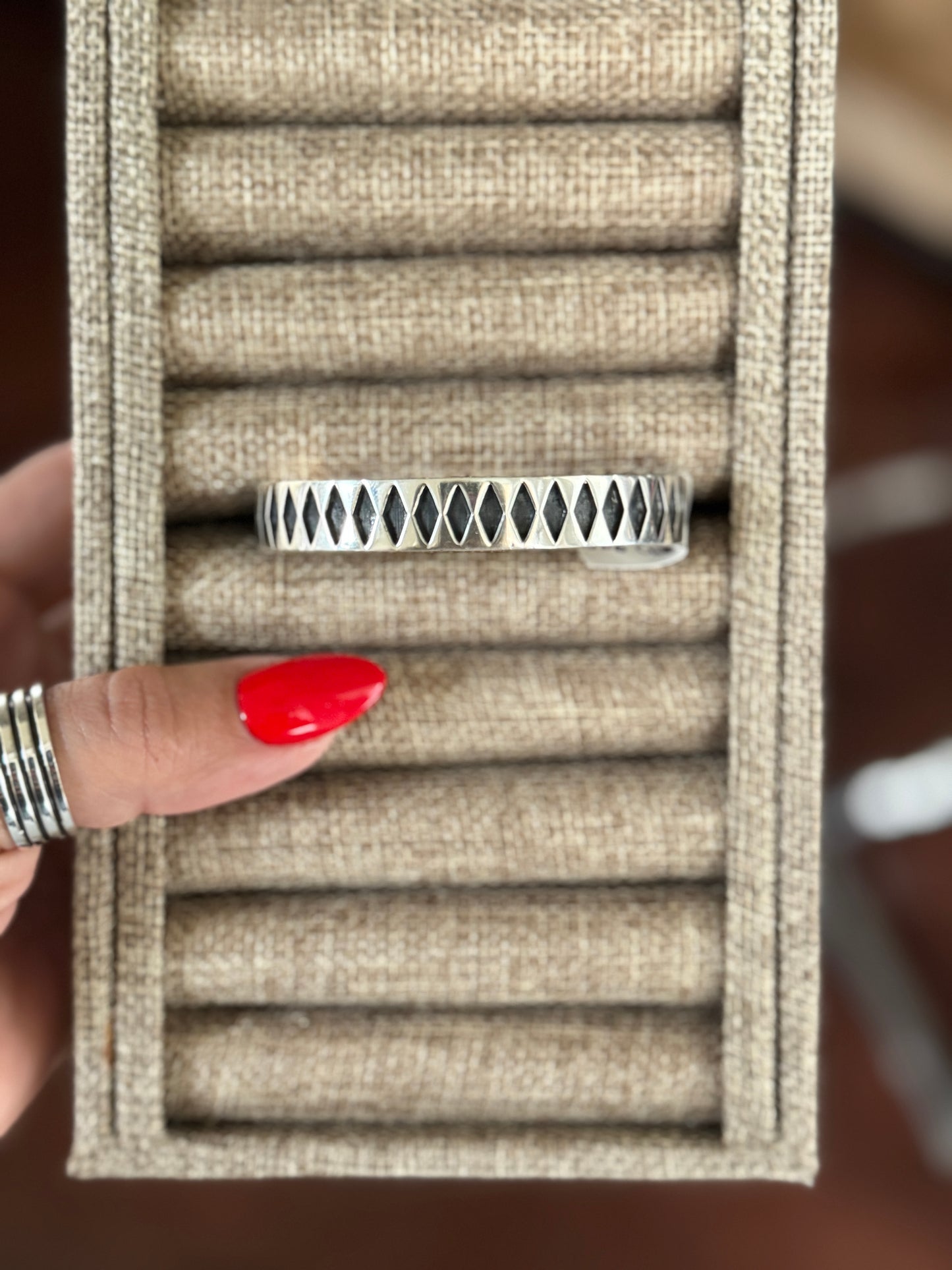 The Diamond Sterling Silver Cuff