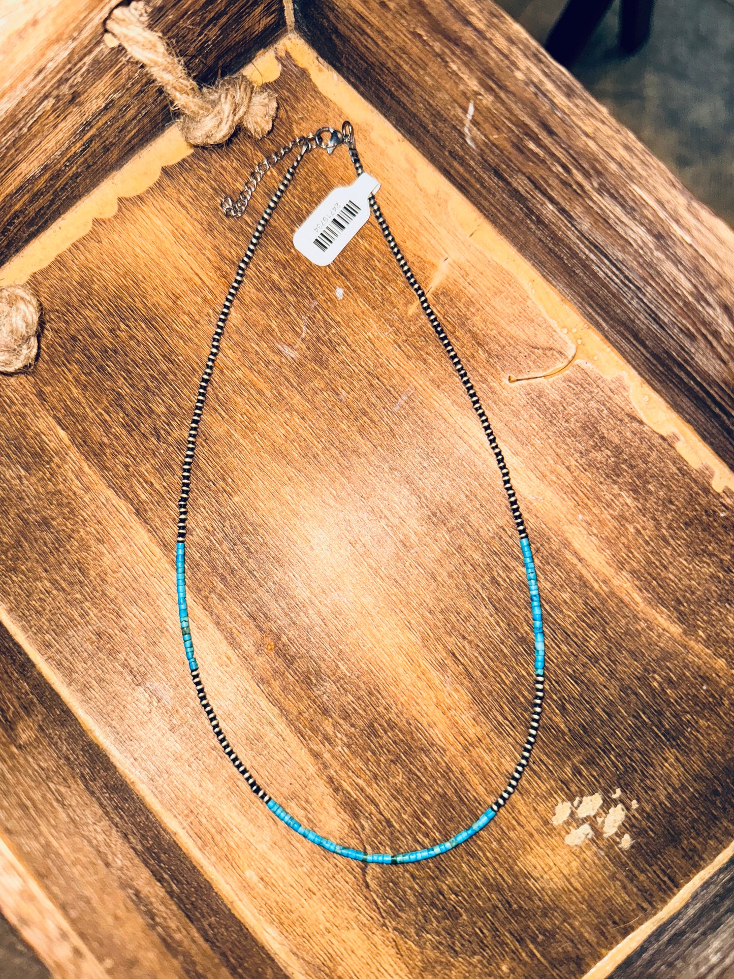 2mm Sterling Pearls + Turquoise