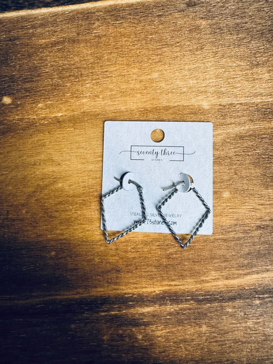 Fancy Rope Diamond Shape Earrings