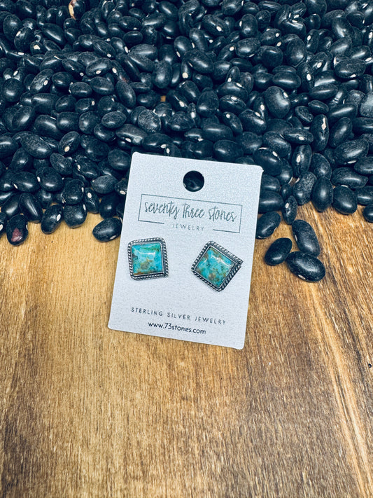 Turquoise Square Stud