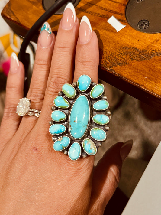 Sonoran Cluster Statement Ring, Adjustable Bluer, Sharon Francisco