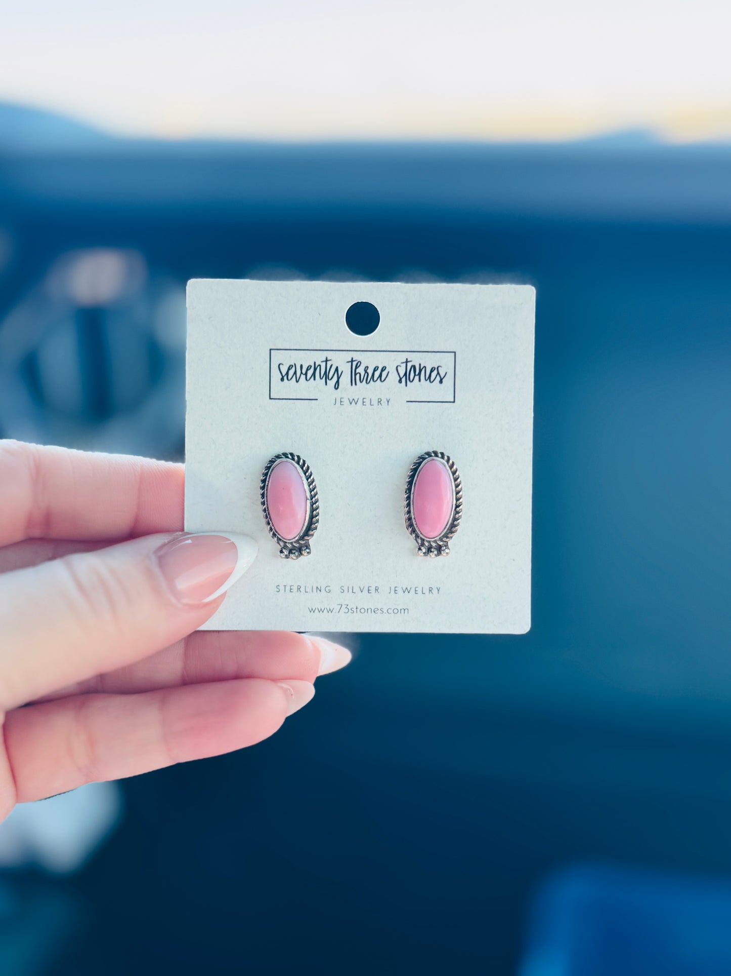 Pink Conch studs 01