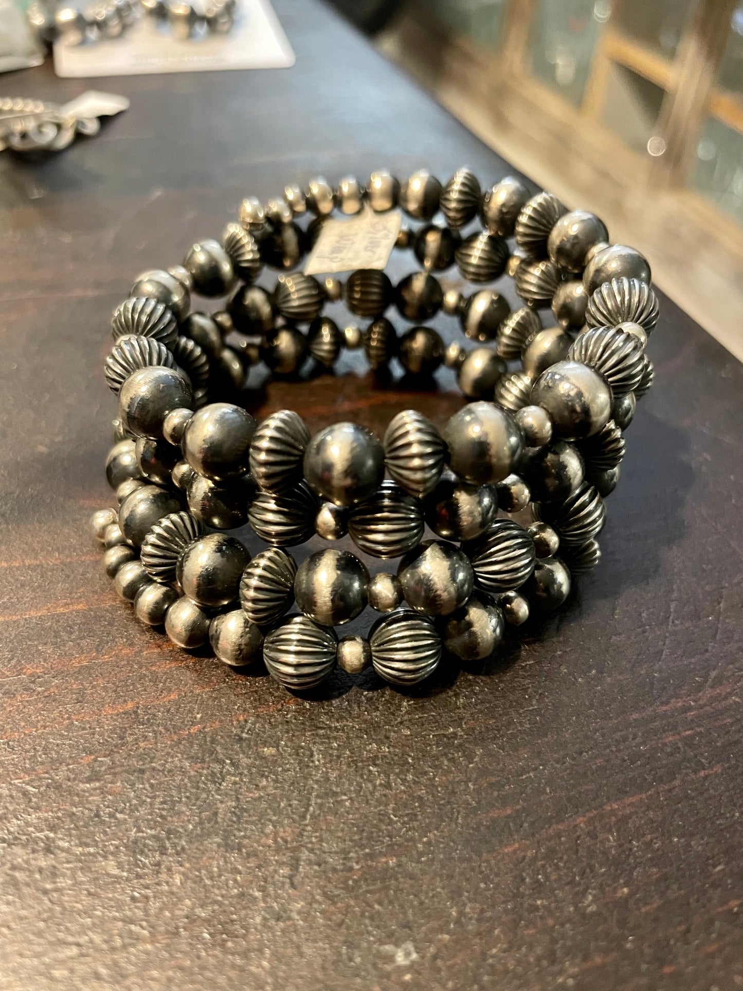 9mm Navajo Pearl wrap Bracelet