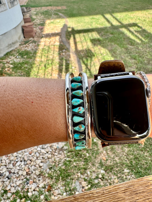 Turquoise Multi teardrop cuff