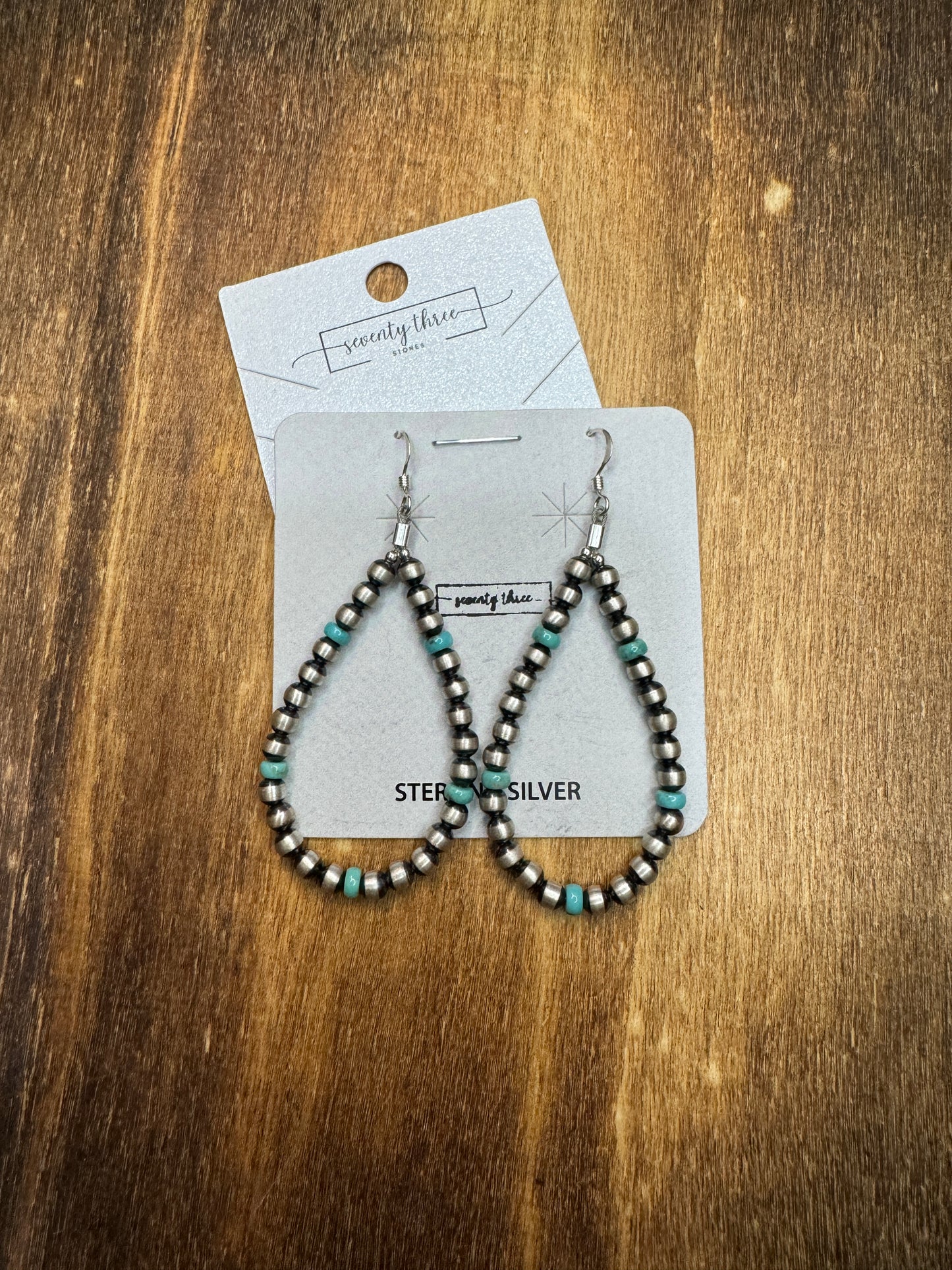 4mm teardrop 2.5” with Turquoise