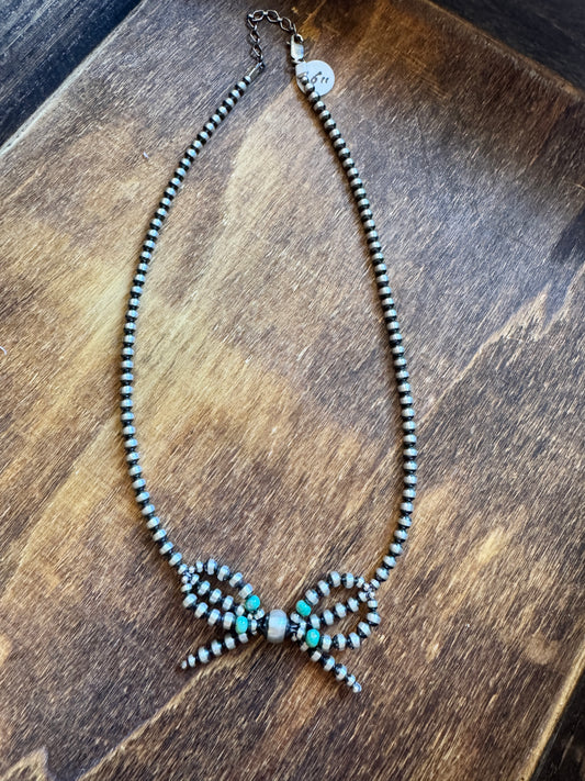 16”/18” Bow Necklace + Turquoise