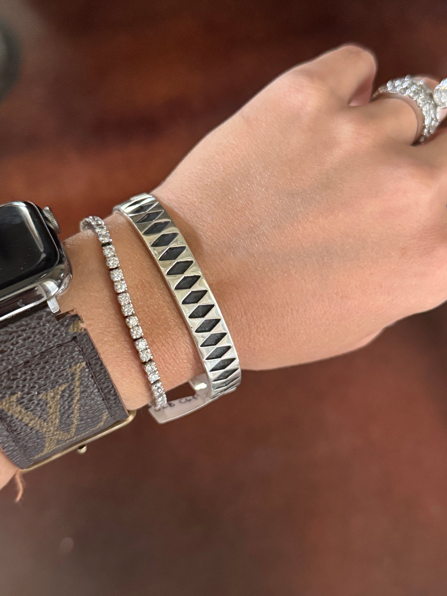 The Diamond Sterling Silver Cuff