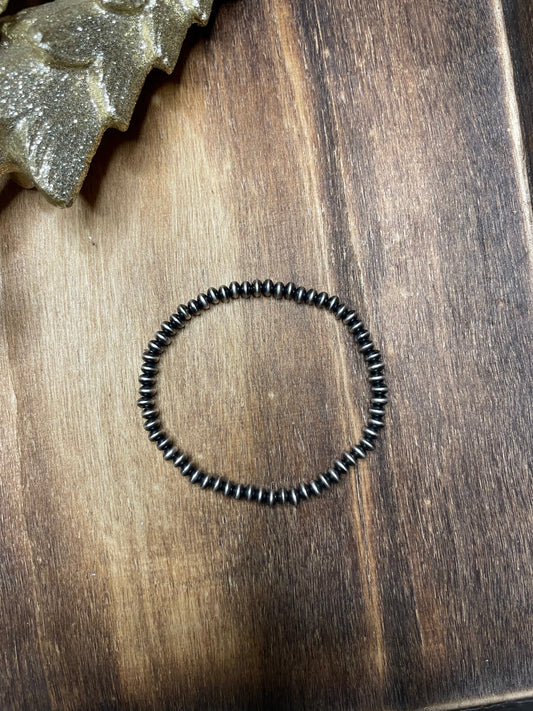 Saucer Navajo Pearls Bracelet (Stretchy) Available in 3mm up to 9mm