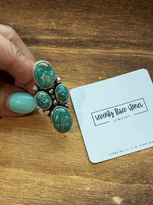 Ella Peter Turquoise size 9.25 4 Stone Ring