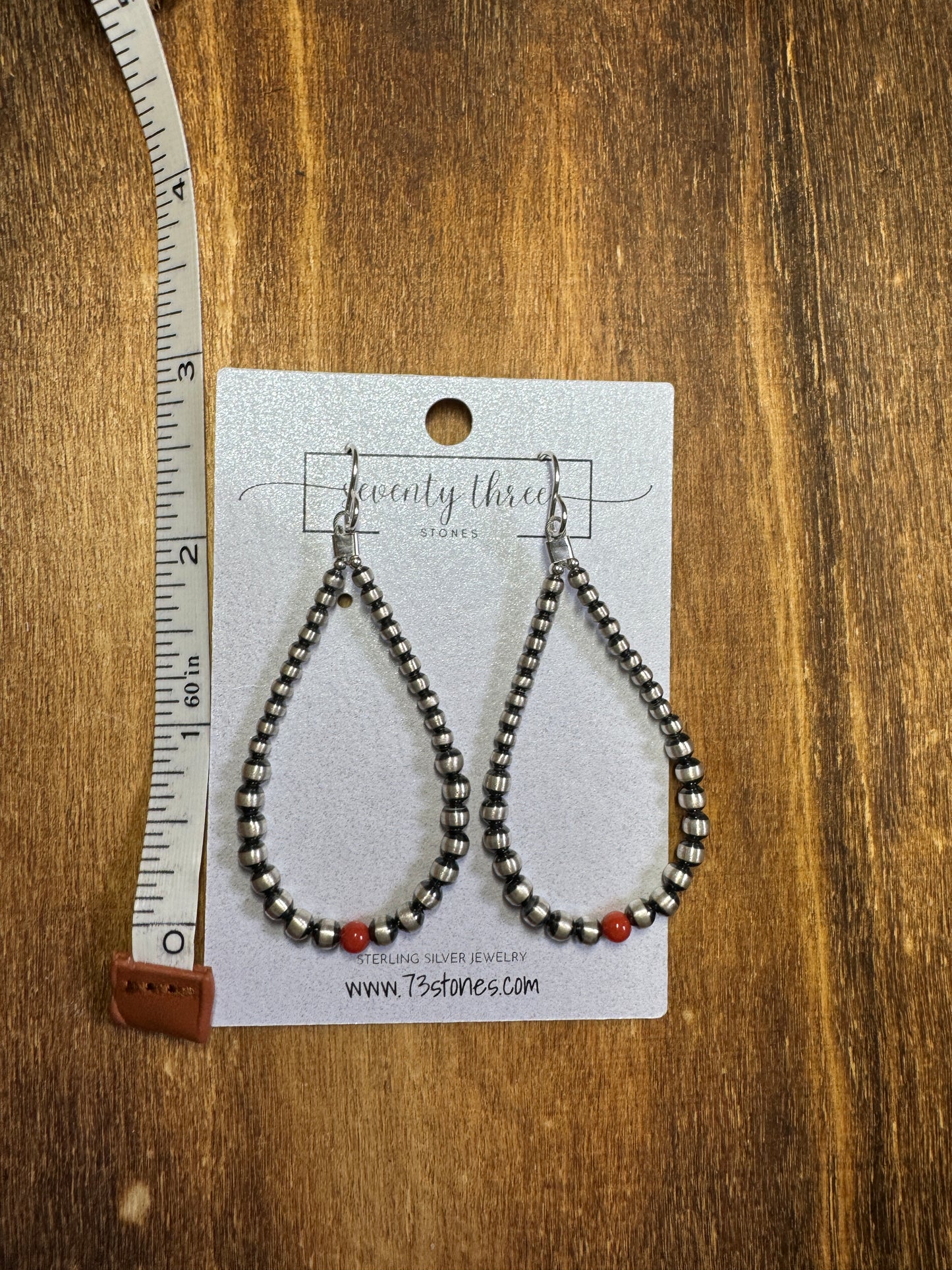 2.5” 3mm 4mm Teardrop Earrings + Spiny