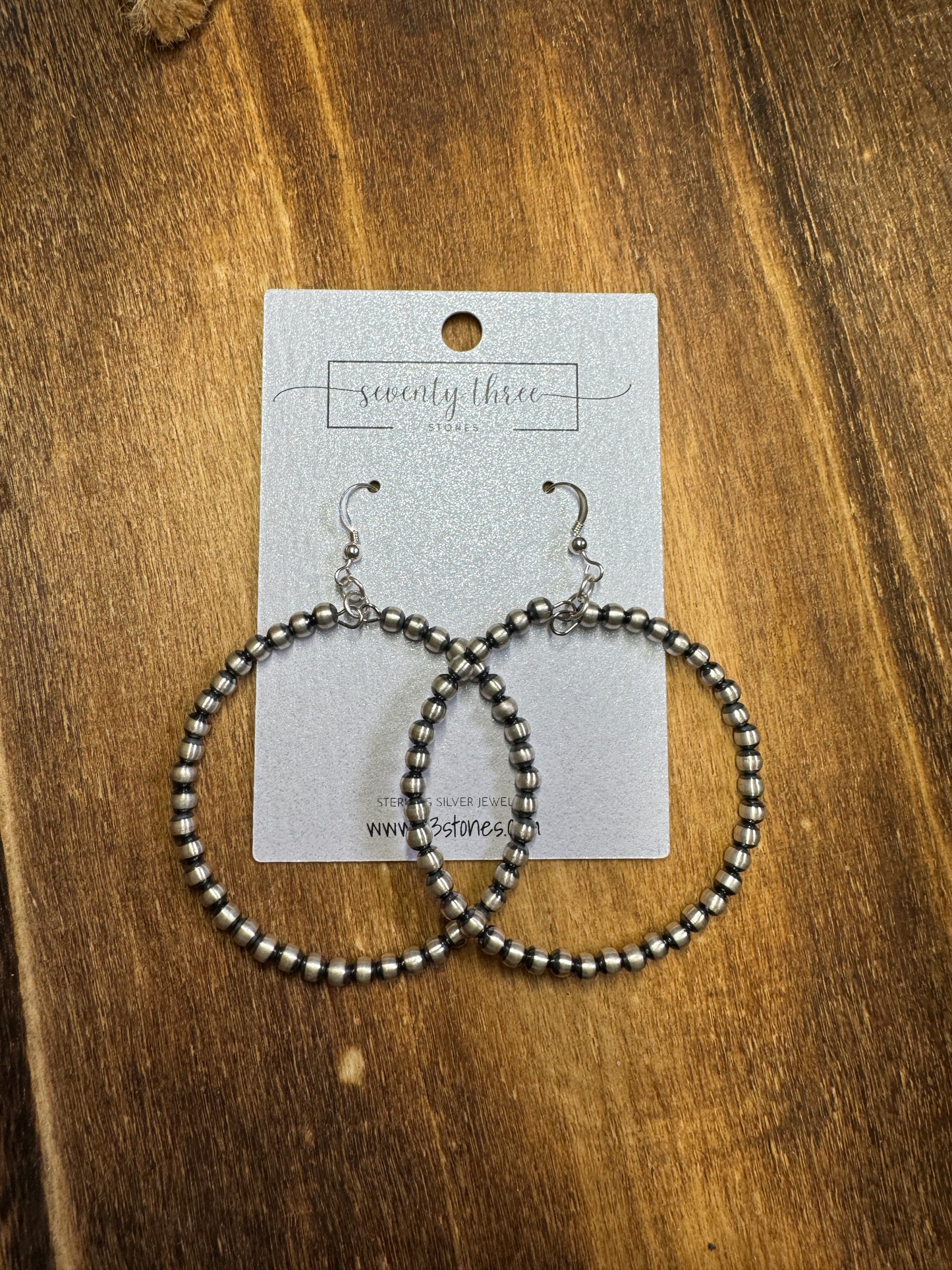 4mm Navajo Pearl Round Earrings