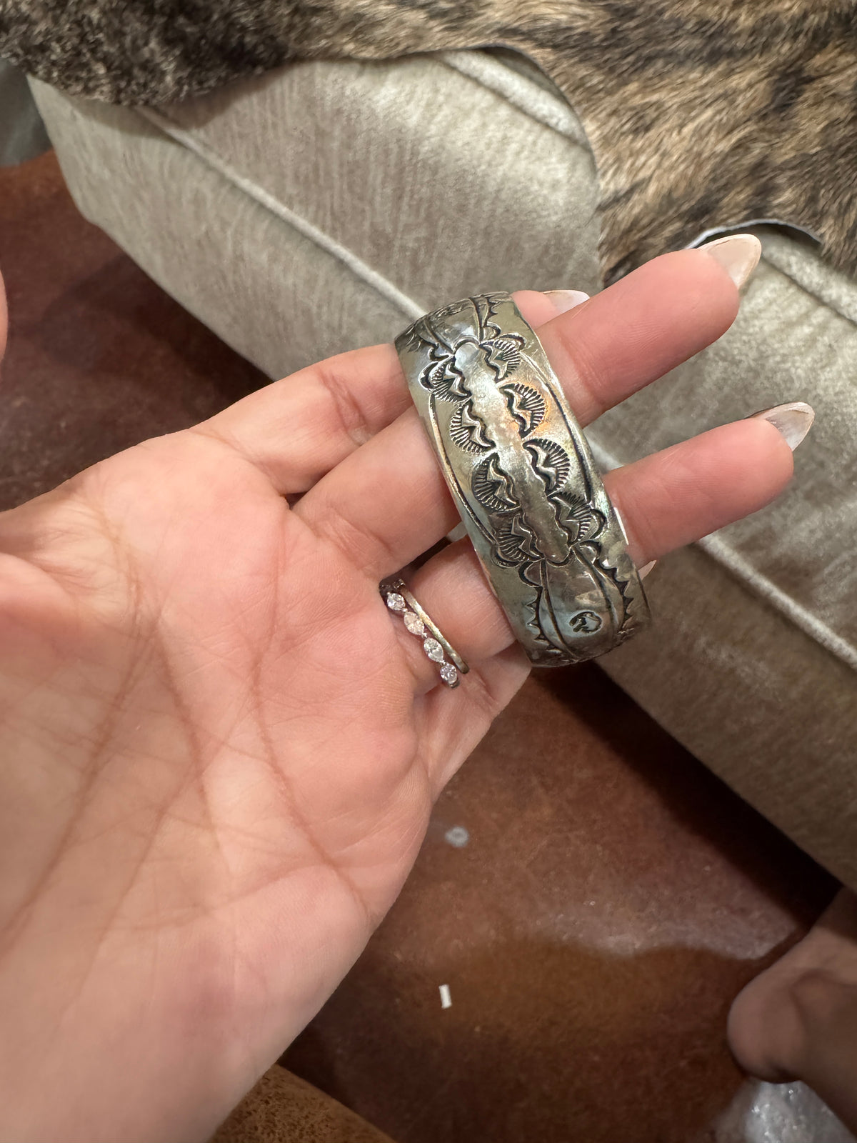 Vintage Navajo Buffalo Bracelet