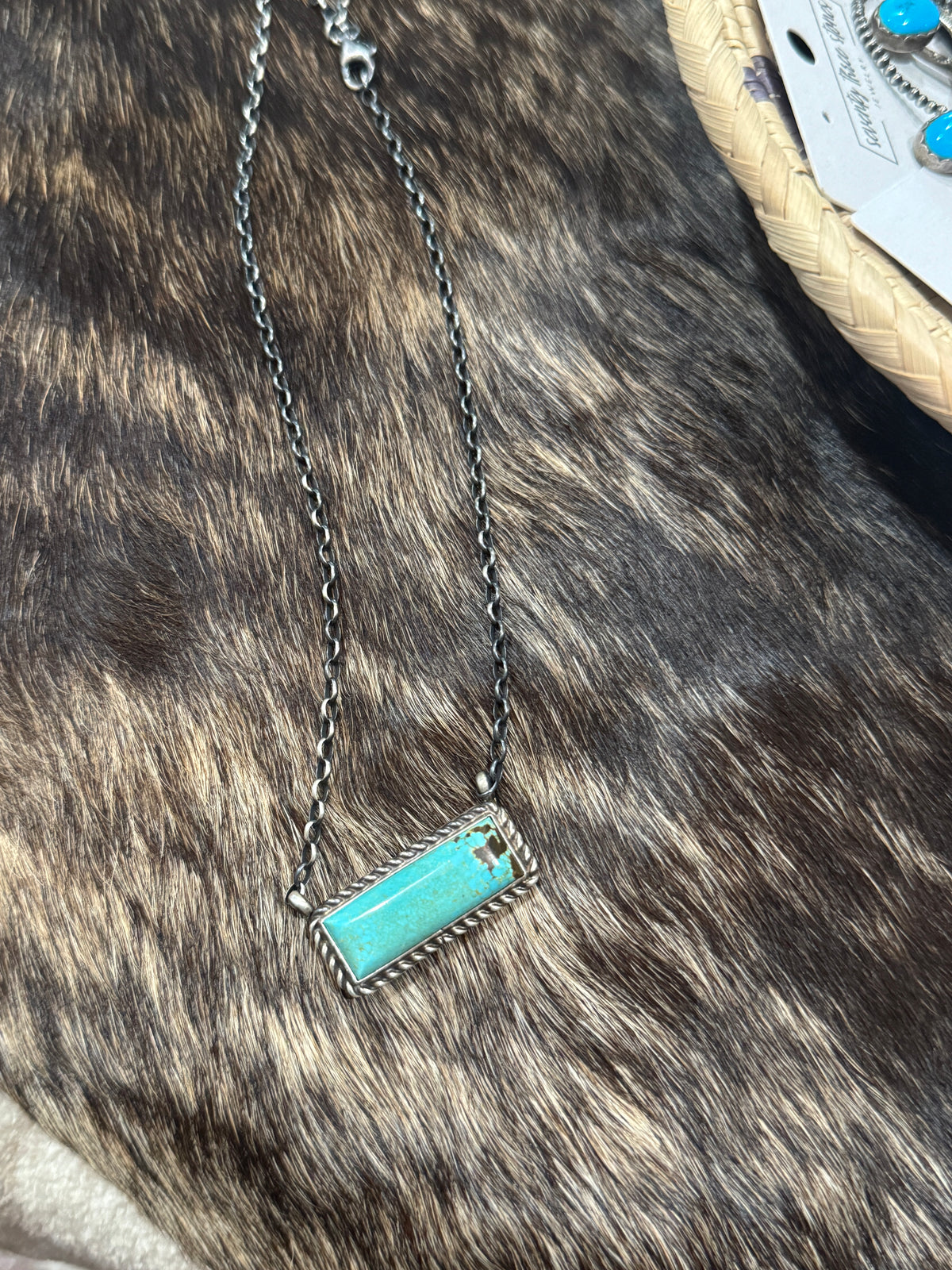 No. 8 Turquoise Bar Necklace
