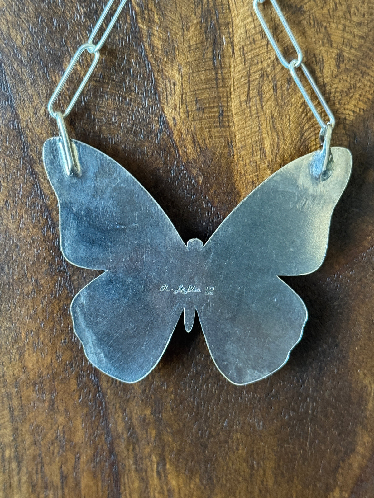 Royston Turquoise butterfly Necklace, 19”