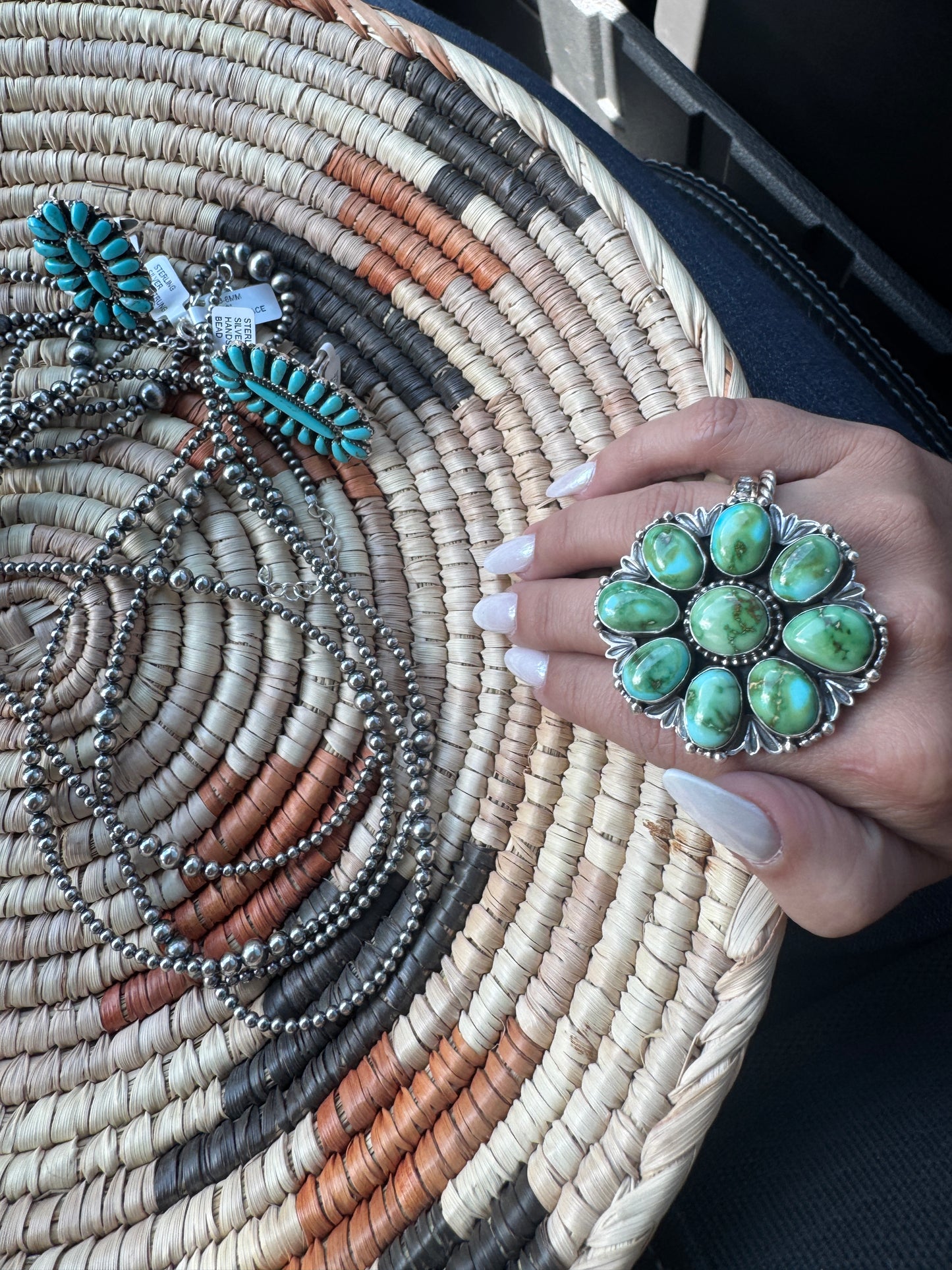 Eula Wiley 9 stone Sonoran gold cluster Ring 6.5