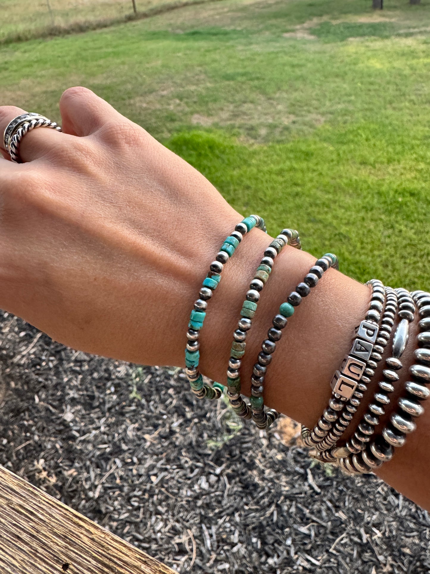 Stretchy Turquoise 4mm bracelet