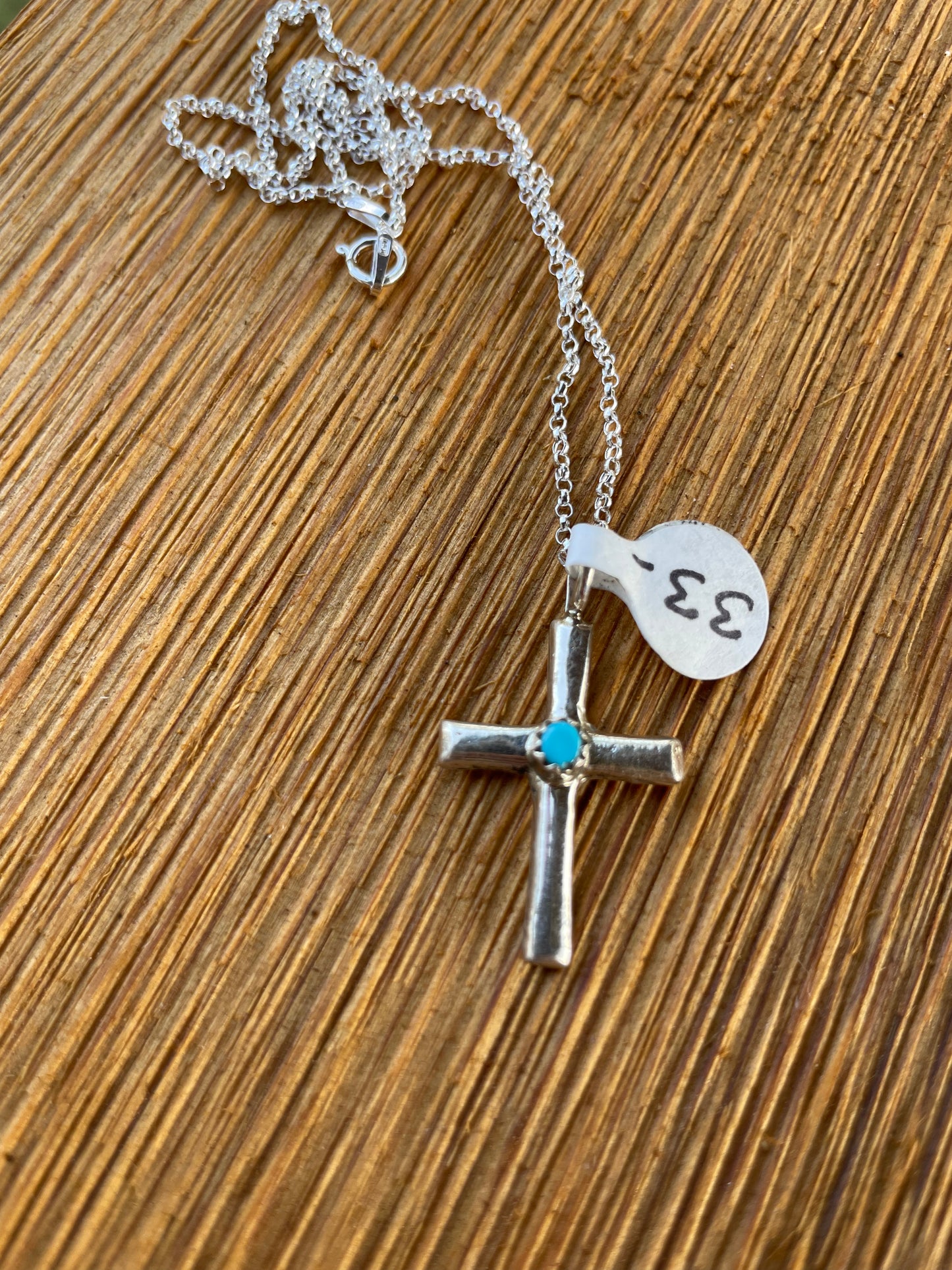 Campitos Turquoise Sterling cross necklace