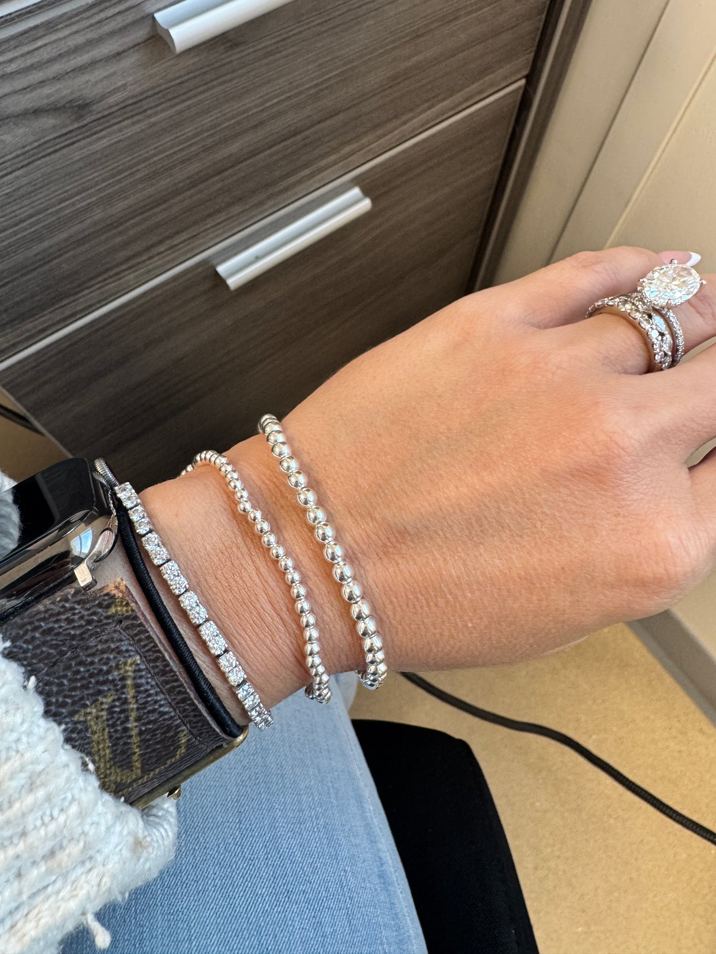 3mm High shine Stretch bracelet