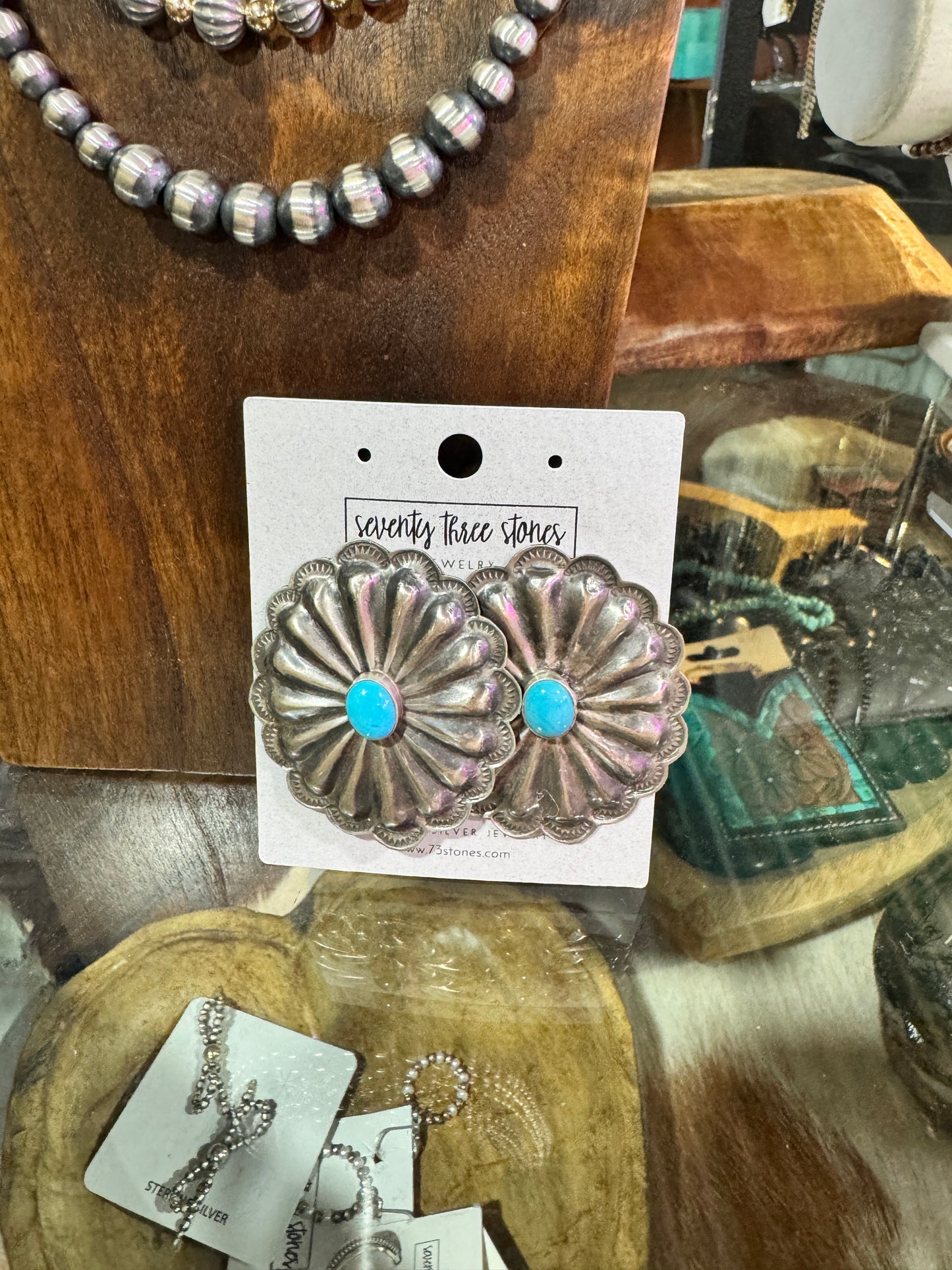 2” Sterling Concho with Turquoise