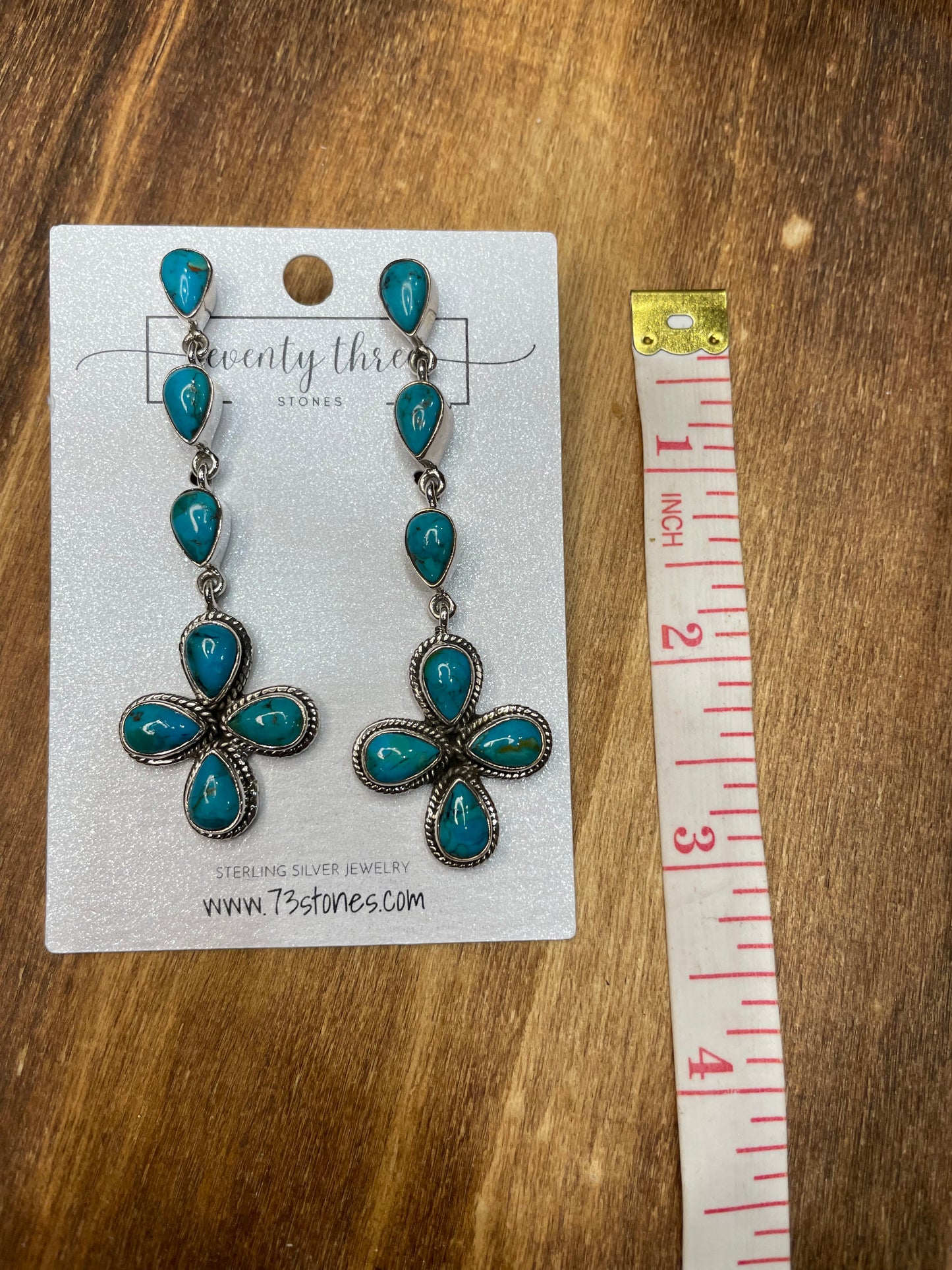 The Drop Turquoise cluster earring